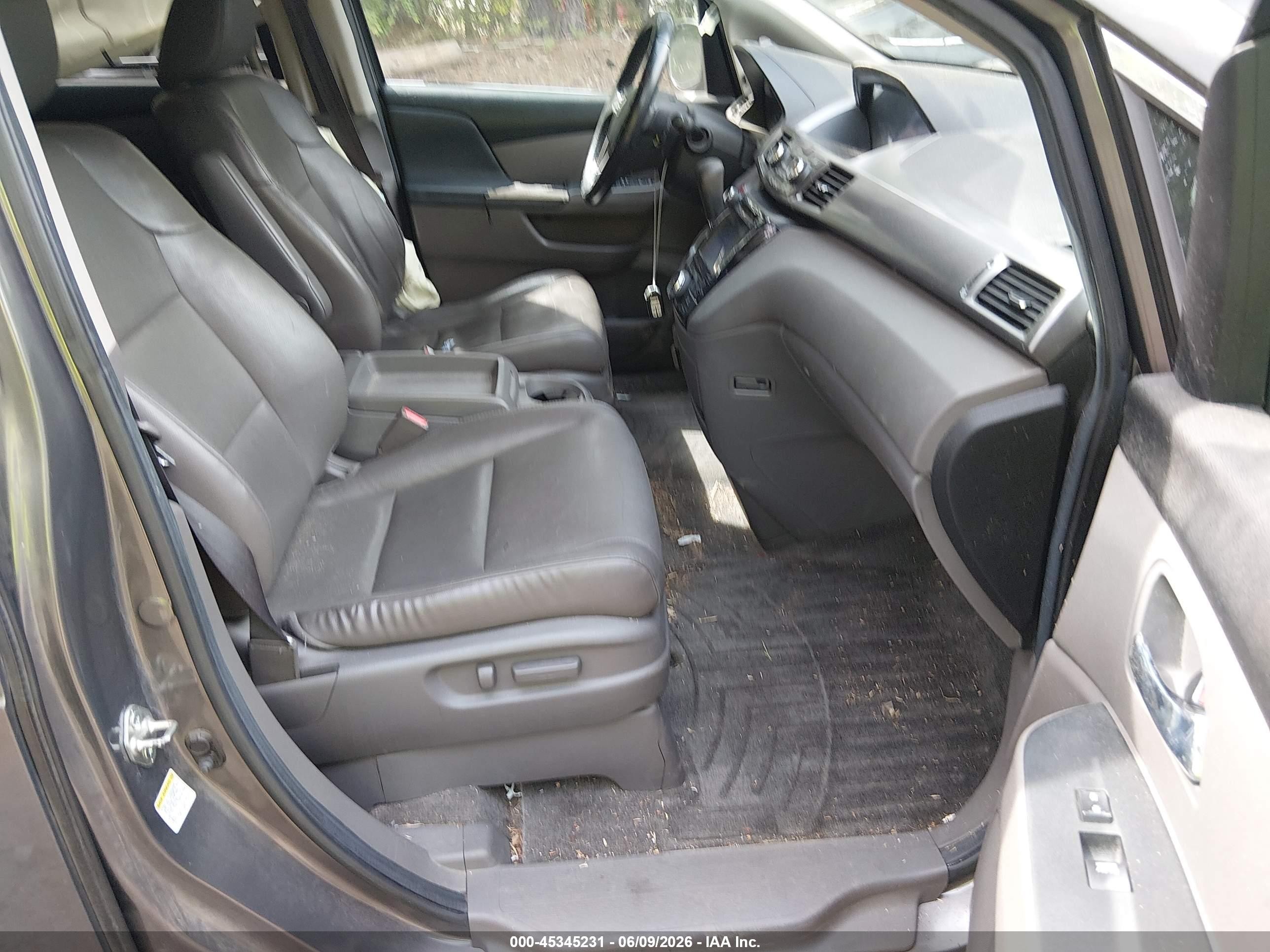 2014 Honda Odyssey Ex-l Gray vin: 5FNRL5H68EB006125