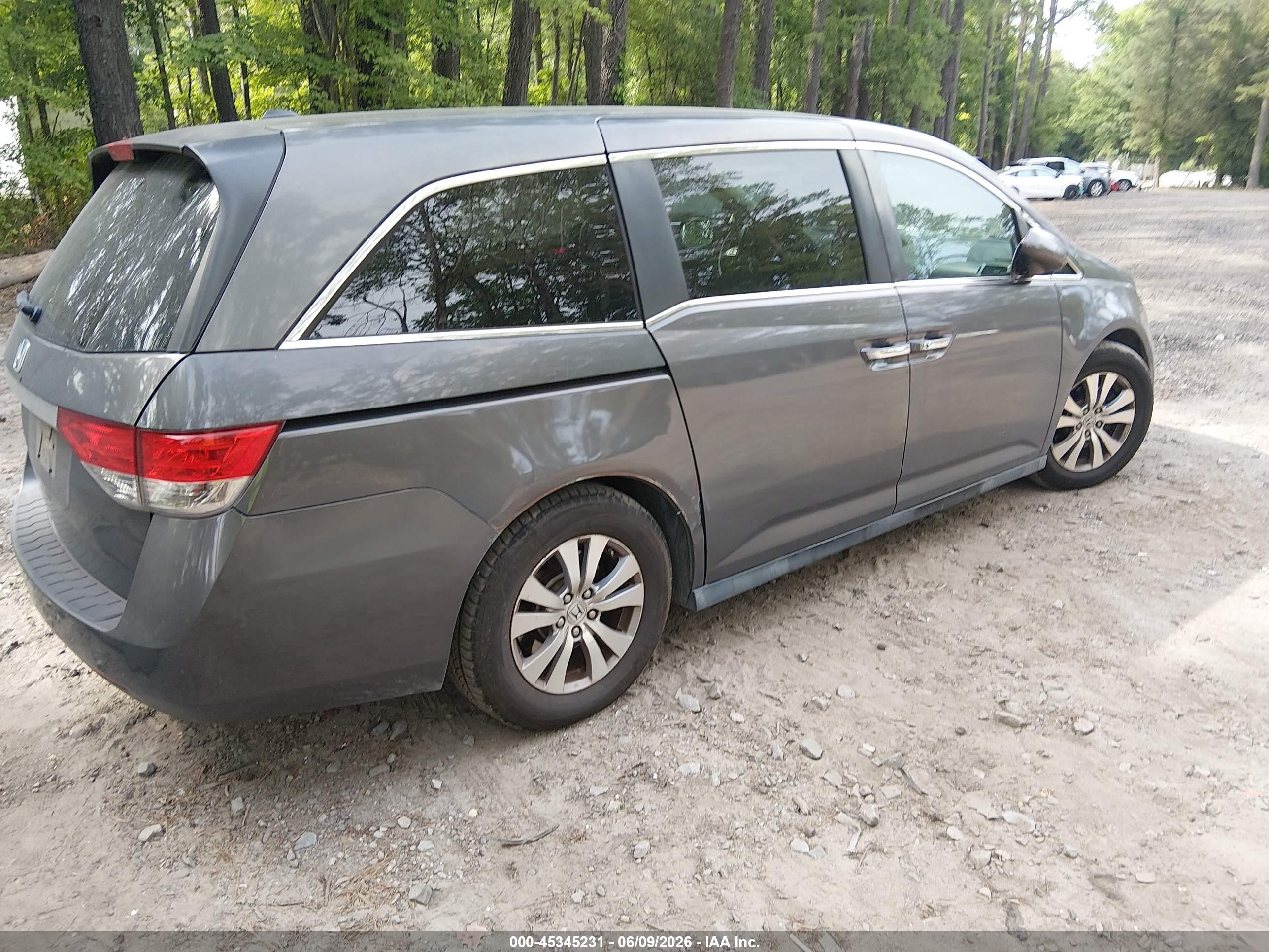 2014 Honda Odyssey Ex-l Gray vin: 5FNRL5H68EB006125