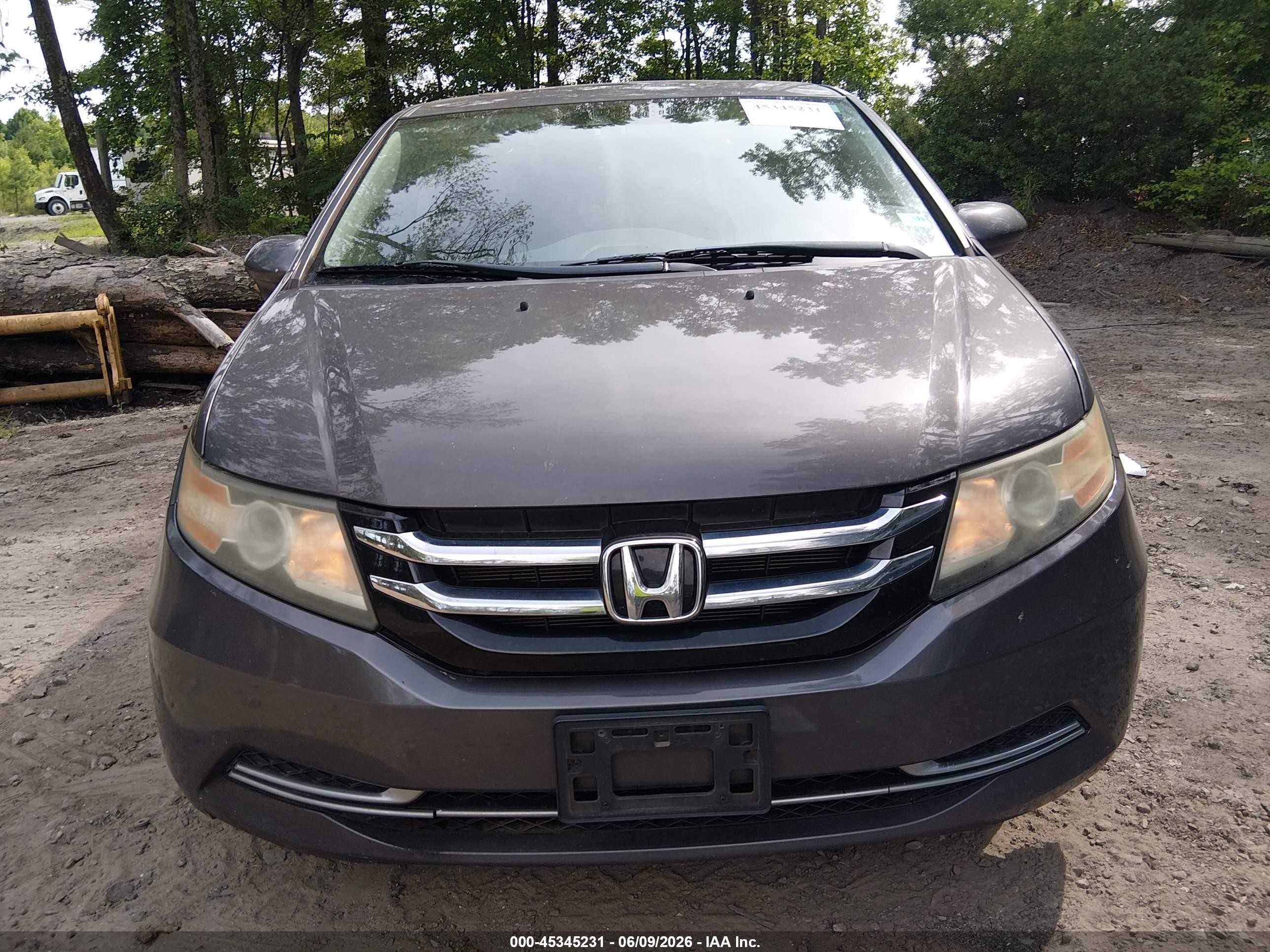 2014 Honda Odyssey Ex-l Gray vin: 5FNRL5H68EB006125
