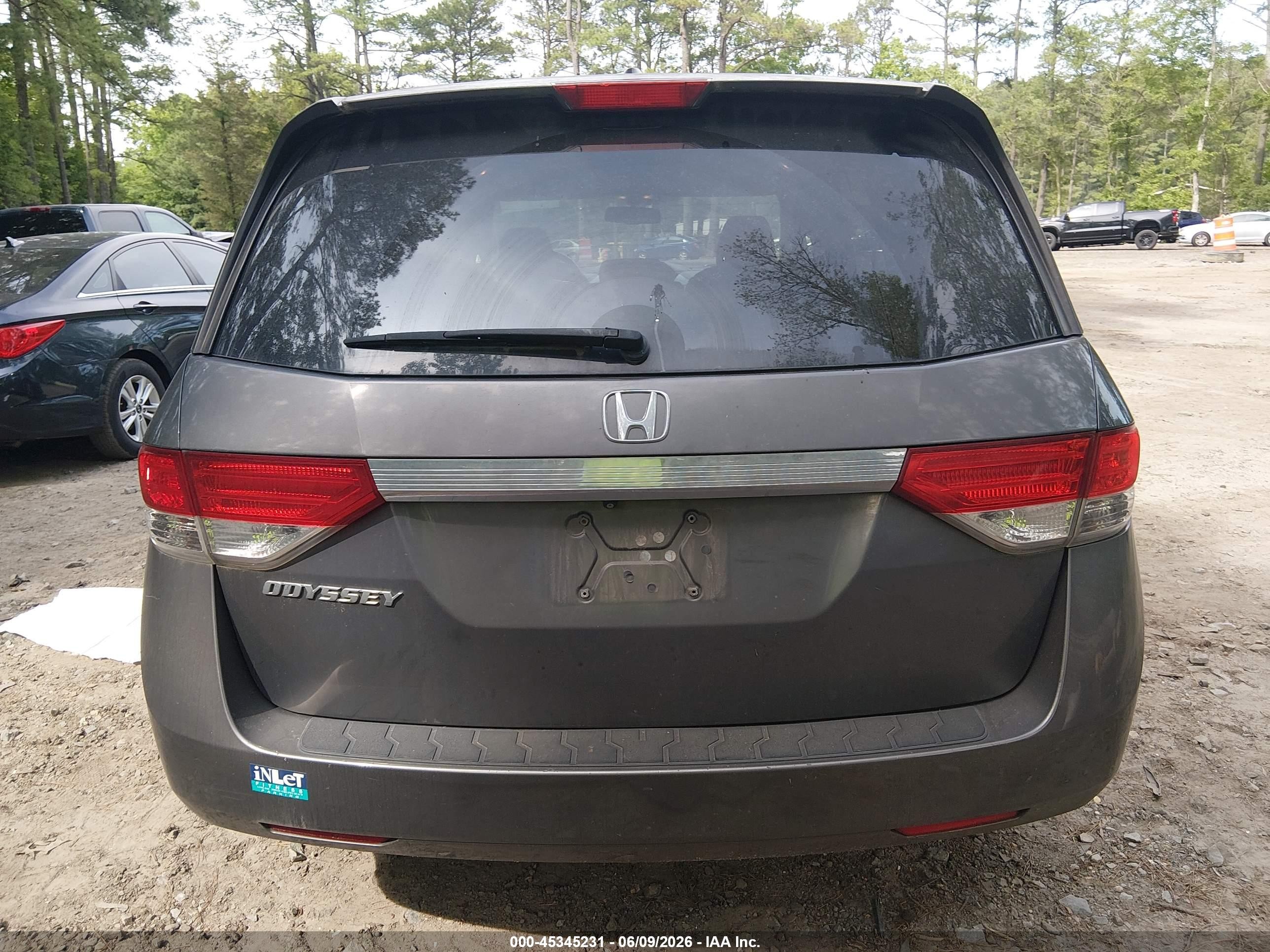 2014 Honda Odyssey Ex-l Gray vin: 5FNRL5H68EB006125
