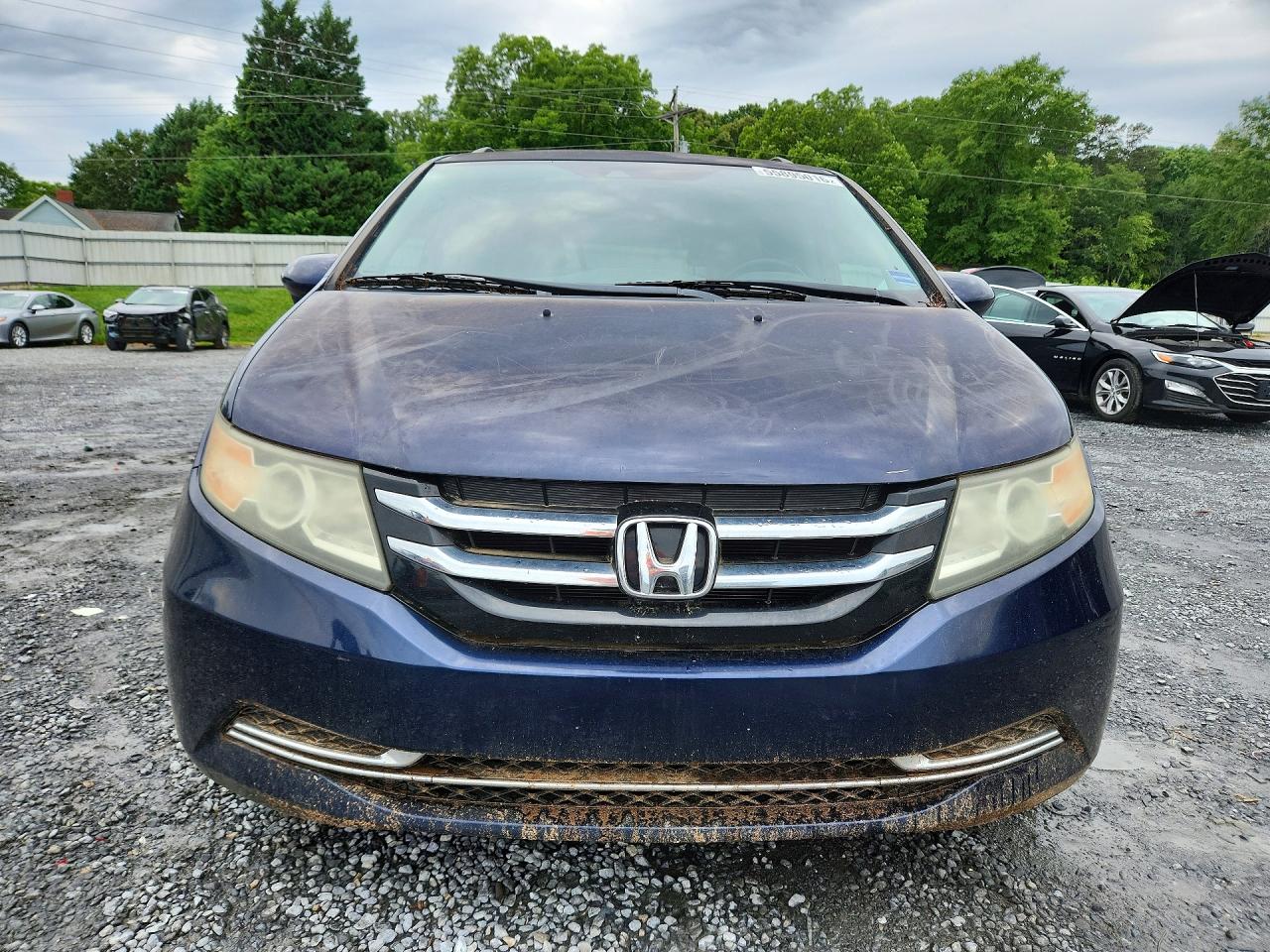 2014 Honda Odyssey Exl Blue vin: 5FNRL5H68EB015312