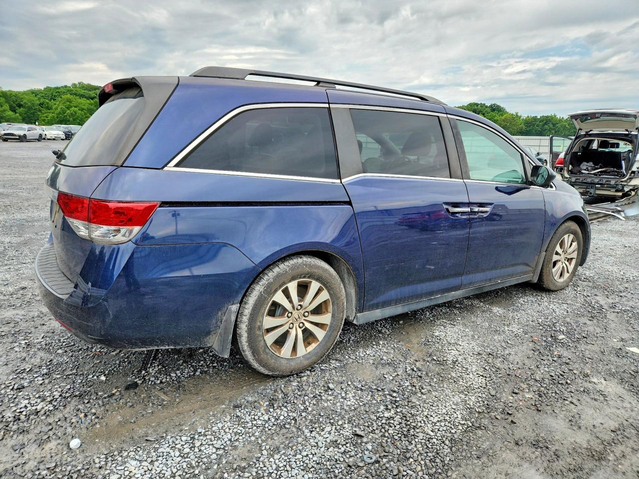 2014 Honda Odyssey Exl Blue vin: 5FNRL5H68EB015312