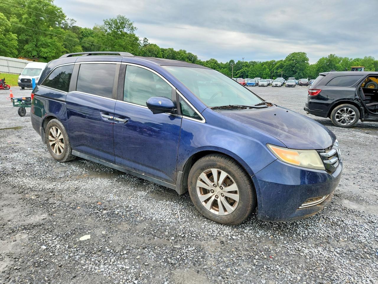 2014 Honda Odyssey Exl Blue vin: 5FNRL5H68EB015312