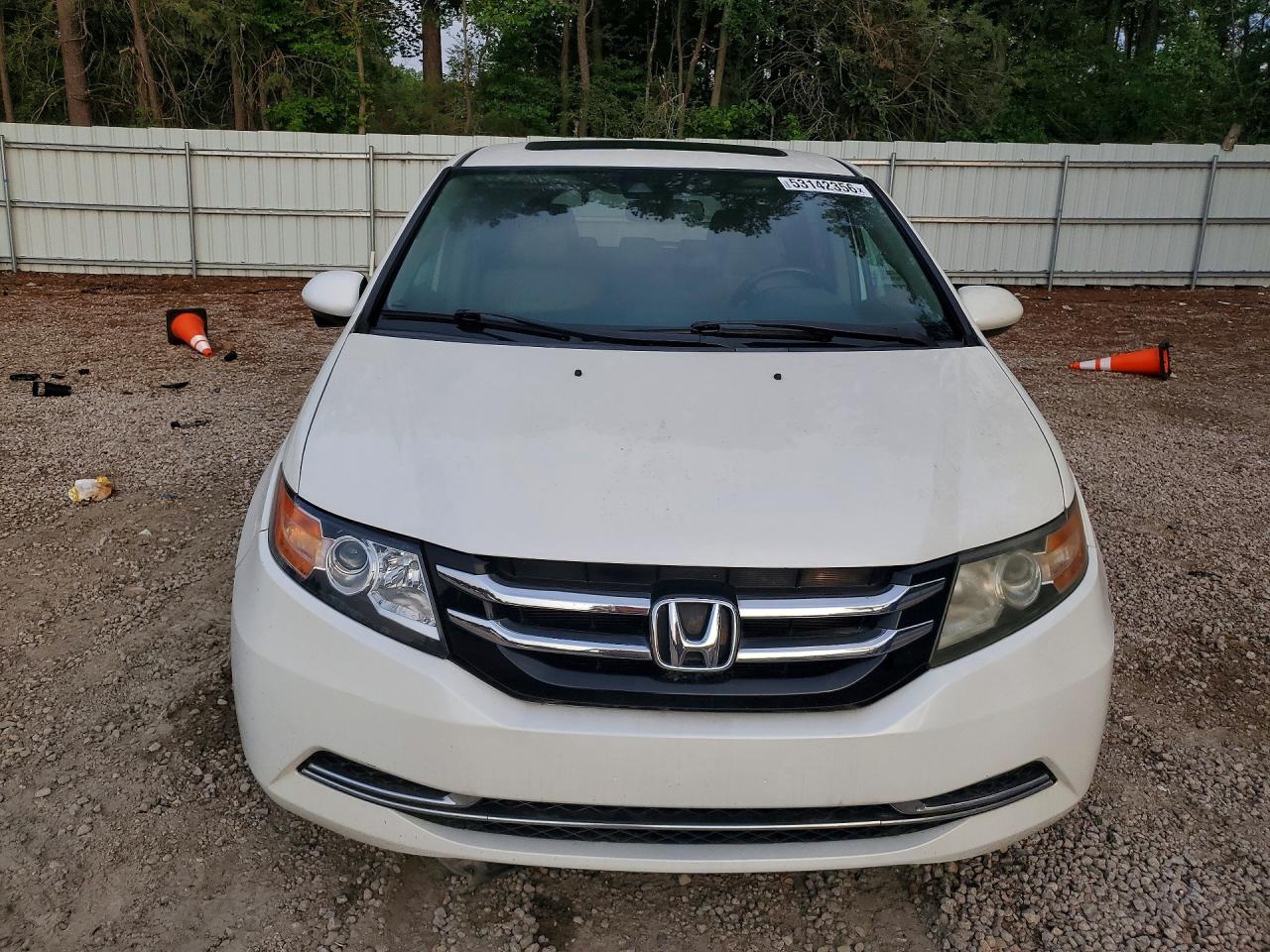 2014 Honda Odyssey Exl White vin: 5FNRL5H68EB016699