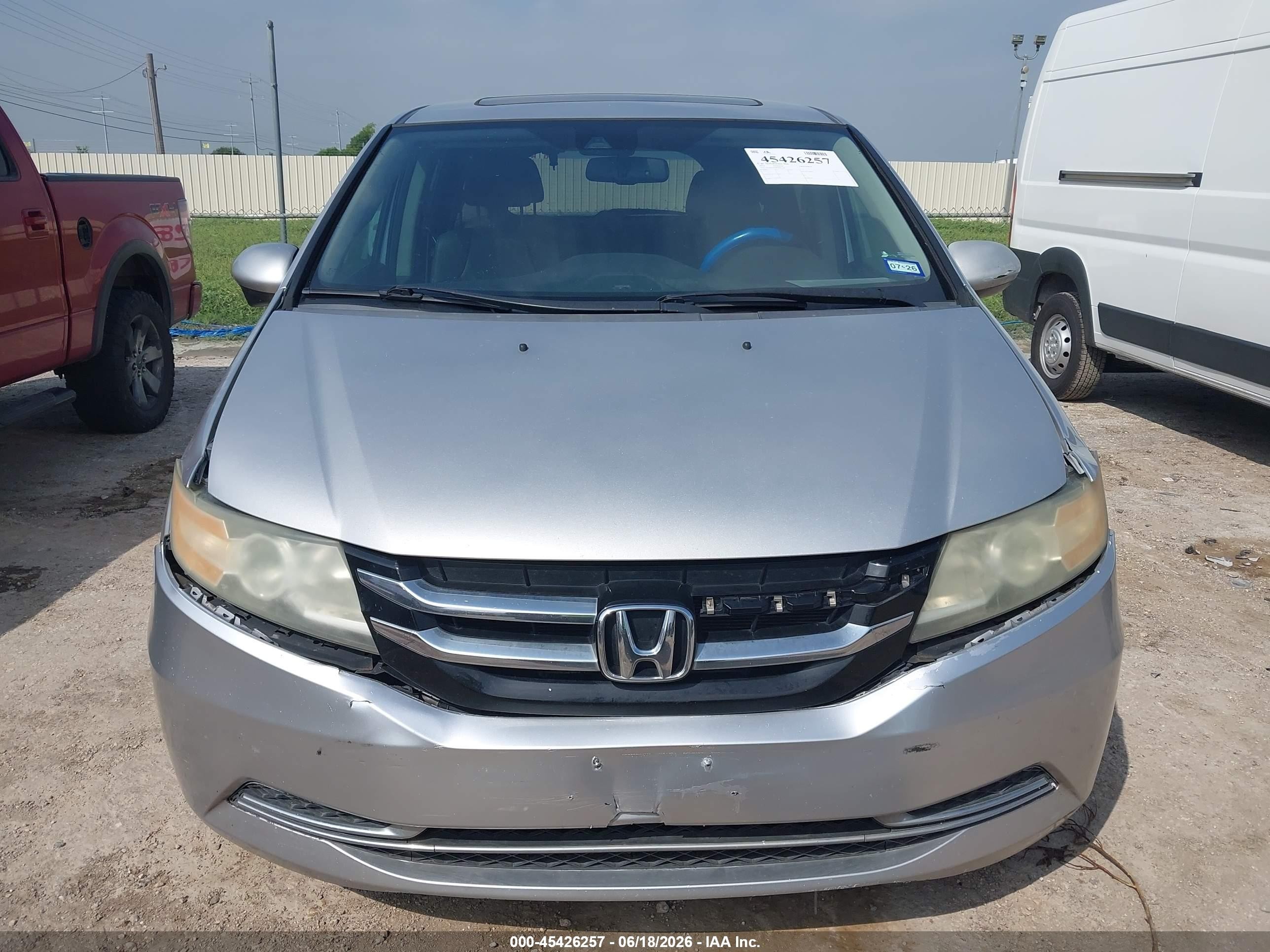 2014 Honda Odyssey Ex-l Silver vin: 5FNRL5H68EB042185
