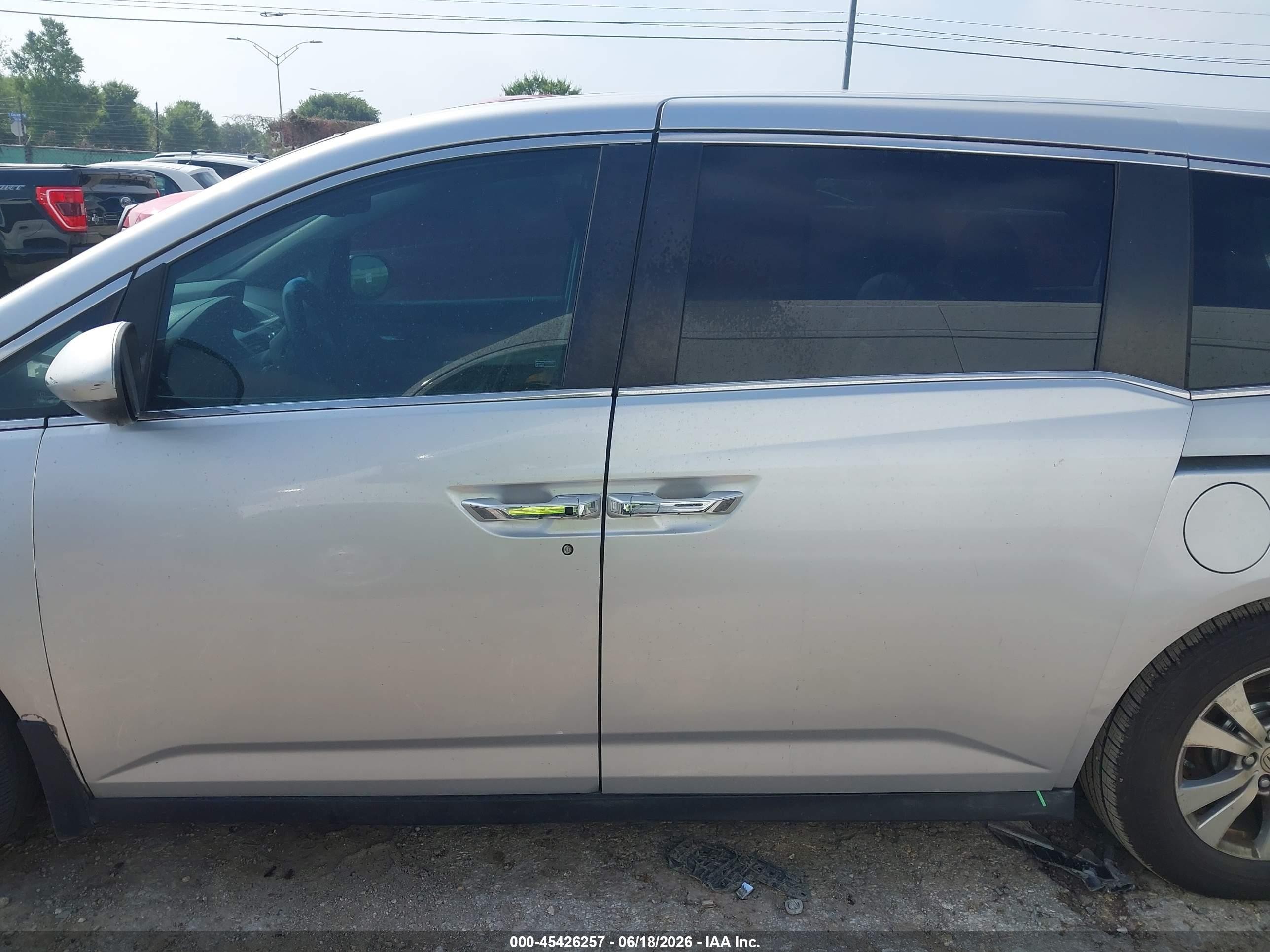 2014 Honda Odyssey Ex-l Silver vin: 5FNRL5H68EB042185