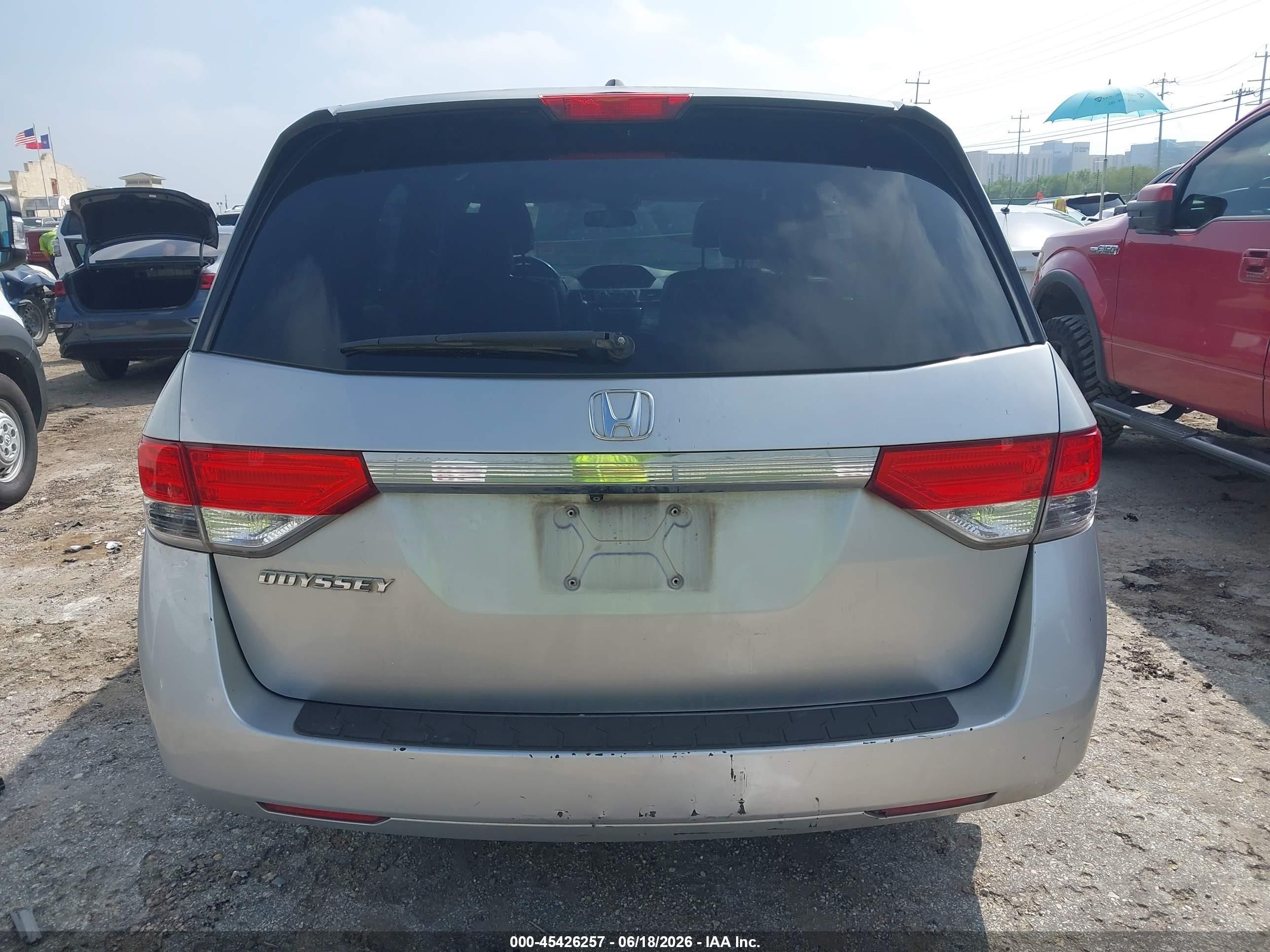 2014 Honda Odyssey Ex-l Silver vin: 5FNRL5H68EB042185