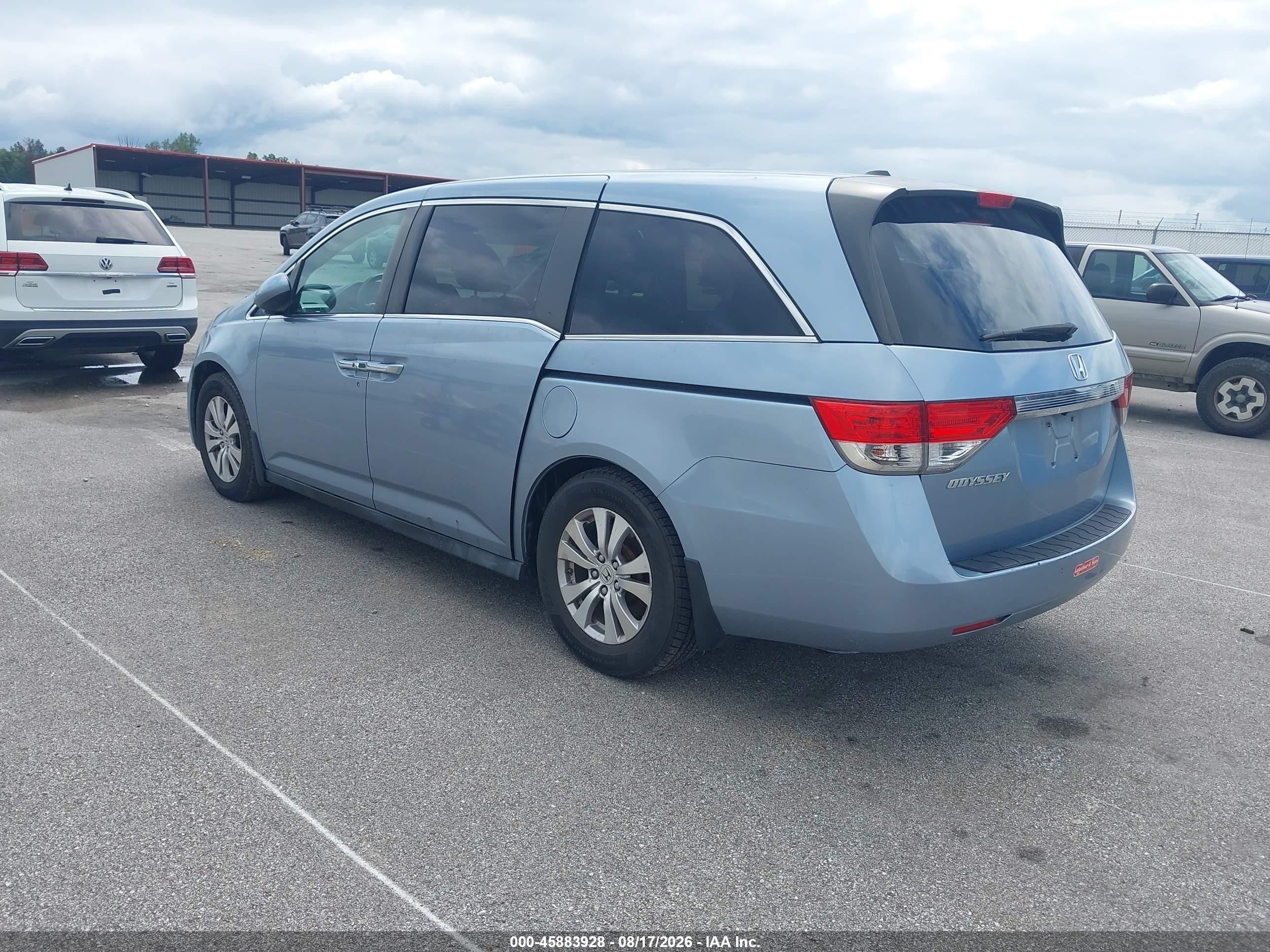 2014 Honda Odyssey Ex-l Blue vin: 5FNRL5H68EB044065