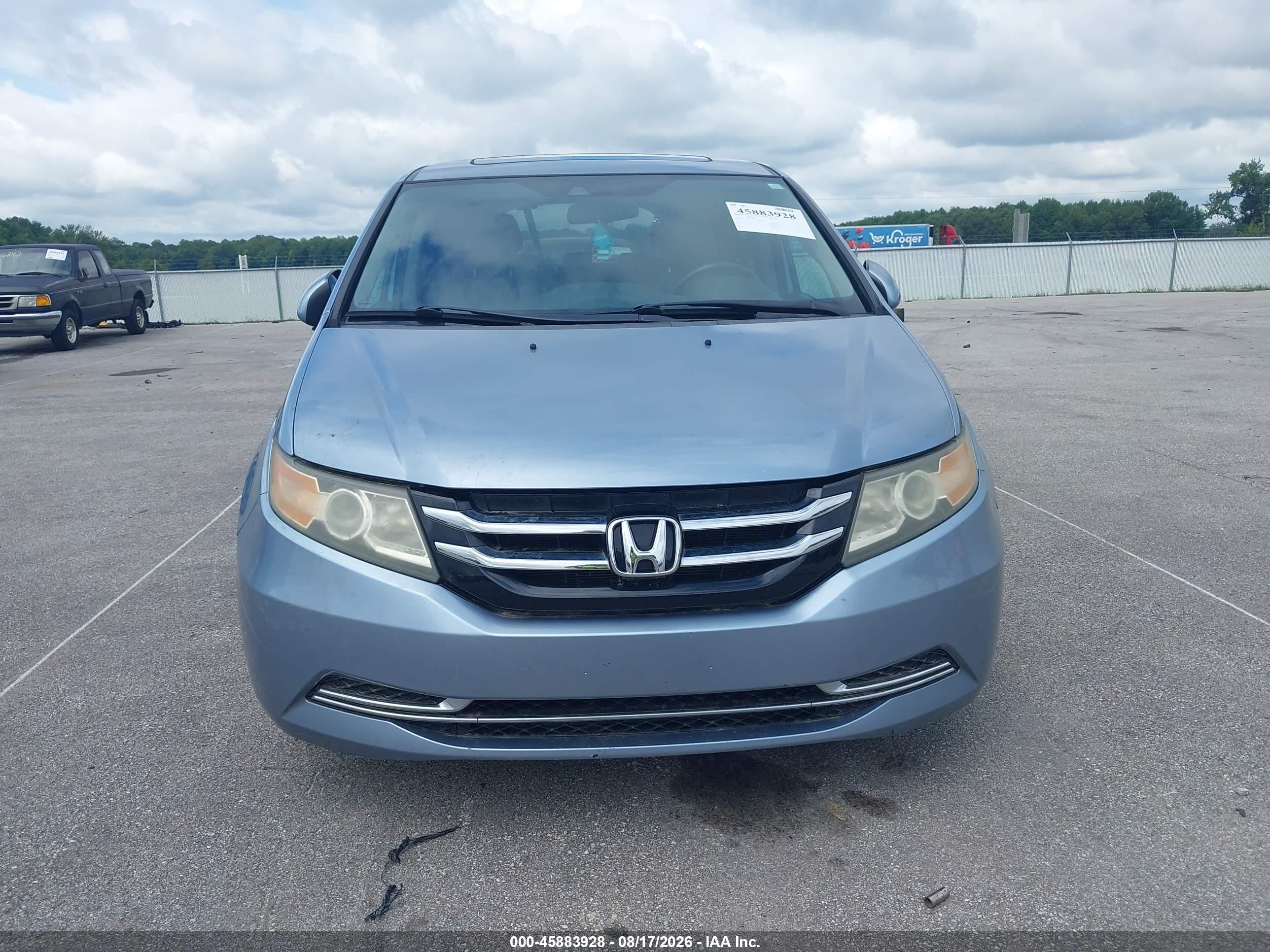 2014 Honda Odyssey Ex-l Blue vin: 5FNRL5H68EB044065