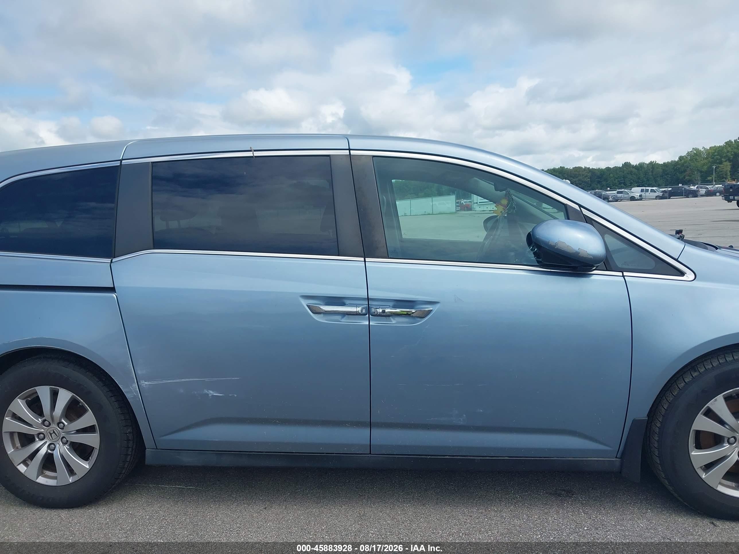 2014 Honda Odyssey Ex-l Blue vin: 5FNRL5H68EB044065