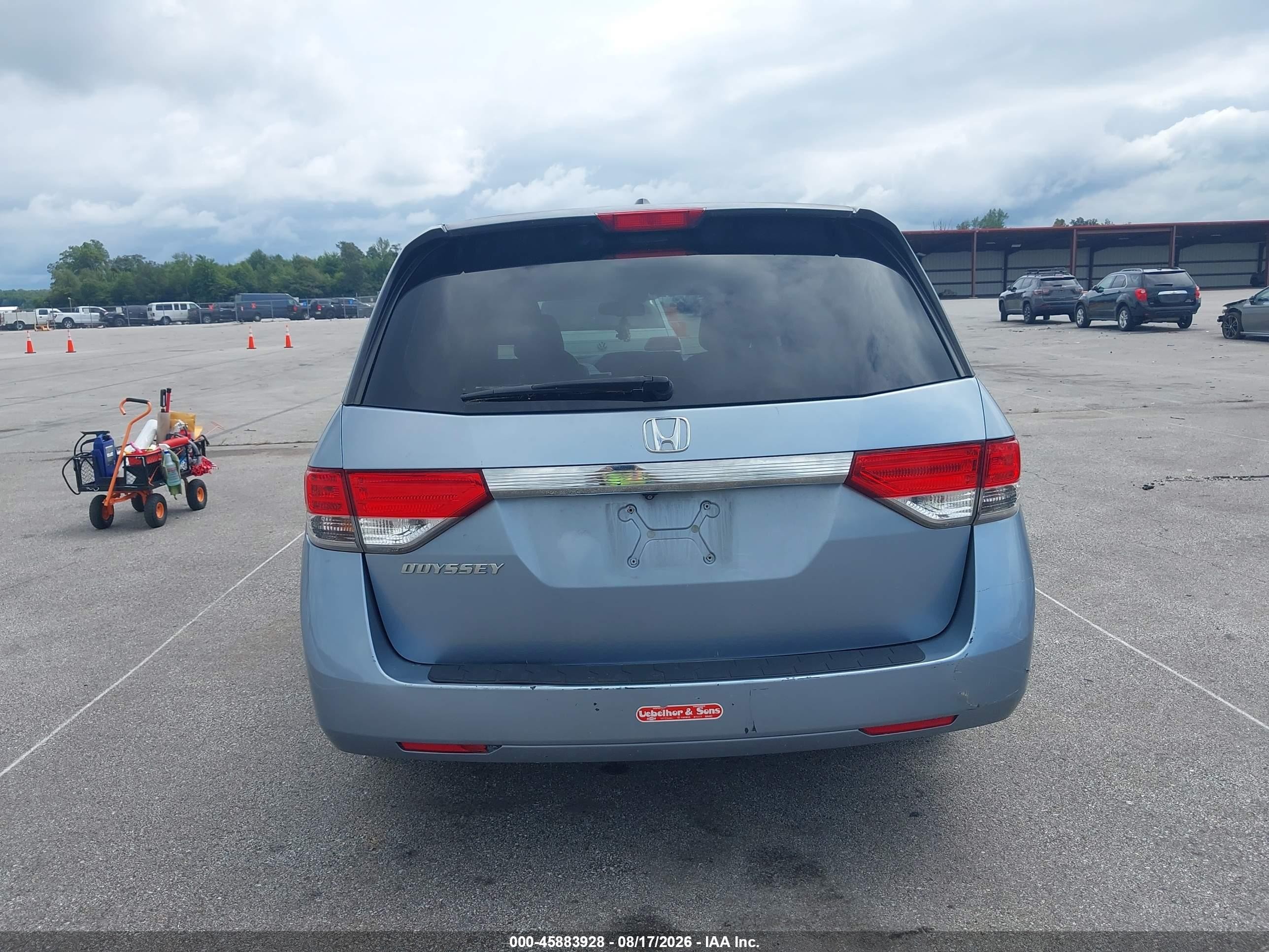 2014 Honda Odyssey Ex-l Blue vin: 5FNRL5H68EB044065