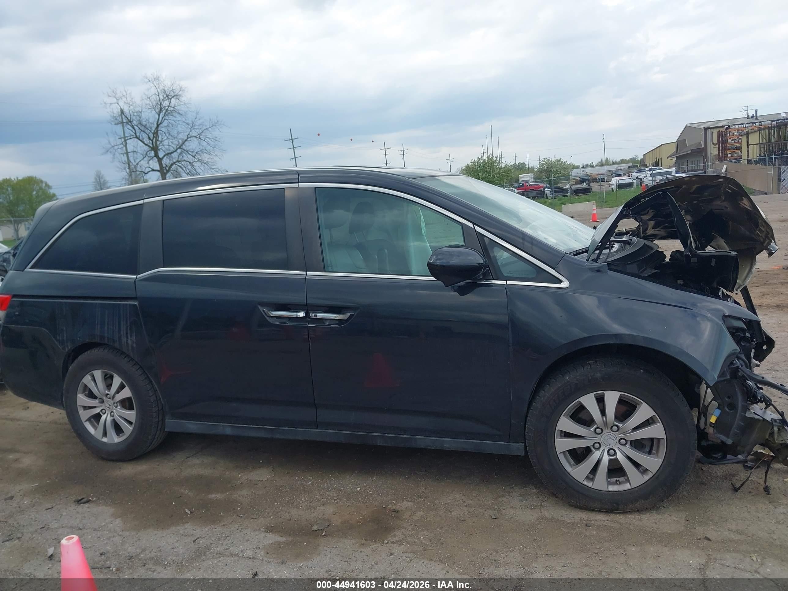 2014 Honda Odyssey Ex-l Black vin: 5FNRL5H68EB072156