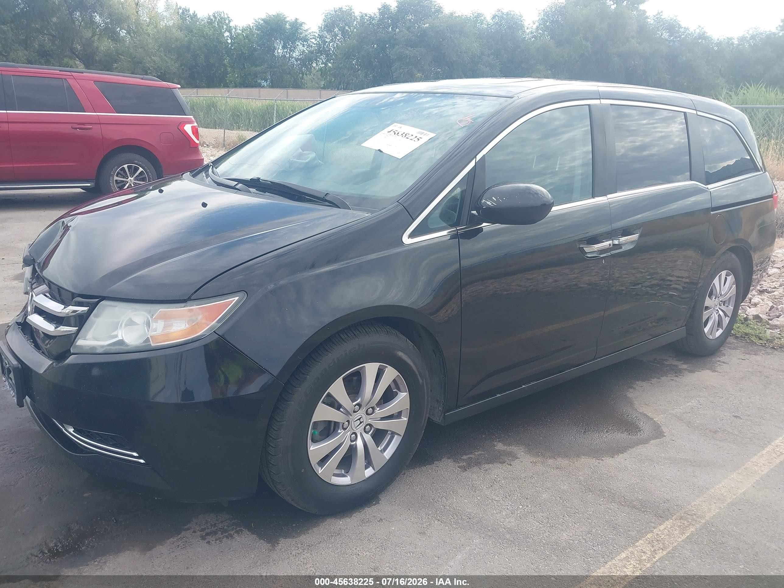 2014 Honda Odyssey Ex-l Black vin: 5FNRL5H68EB076840