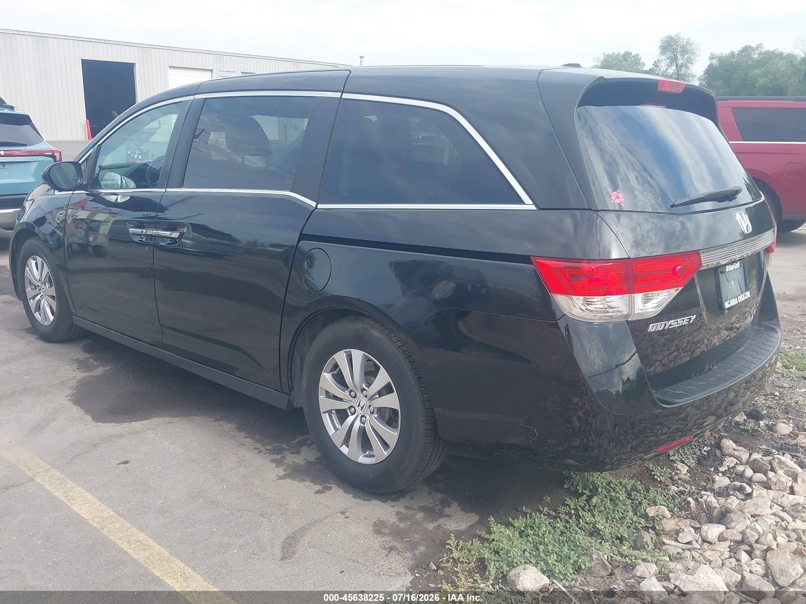 2014 Honda Odyssey Ex-l Black vin: 5FNRL5H68EB076840