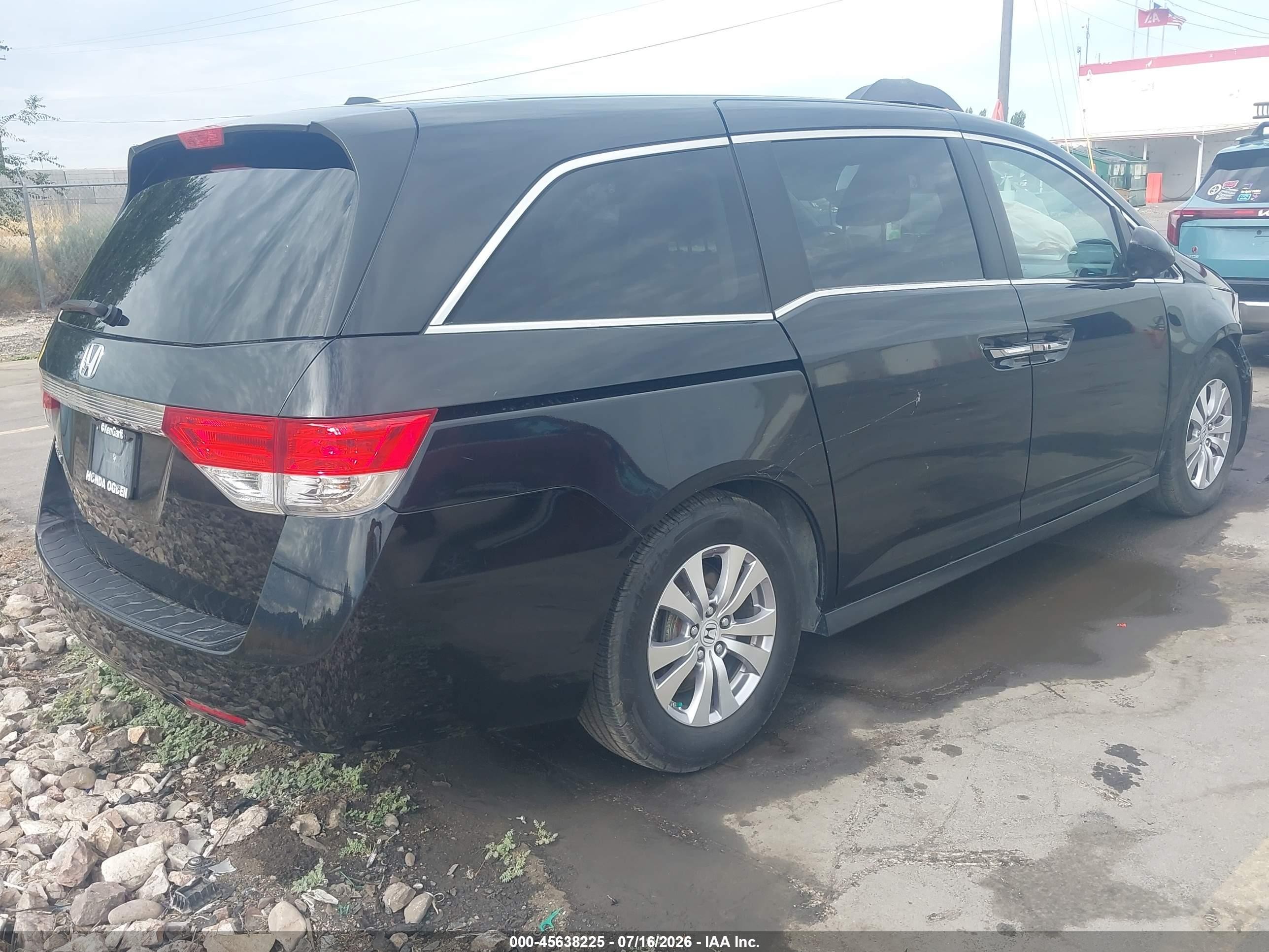 2014 Honda Odyssey Ex-l Black vin: 5FNRL5H68EB076840