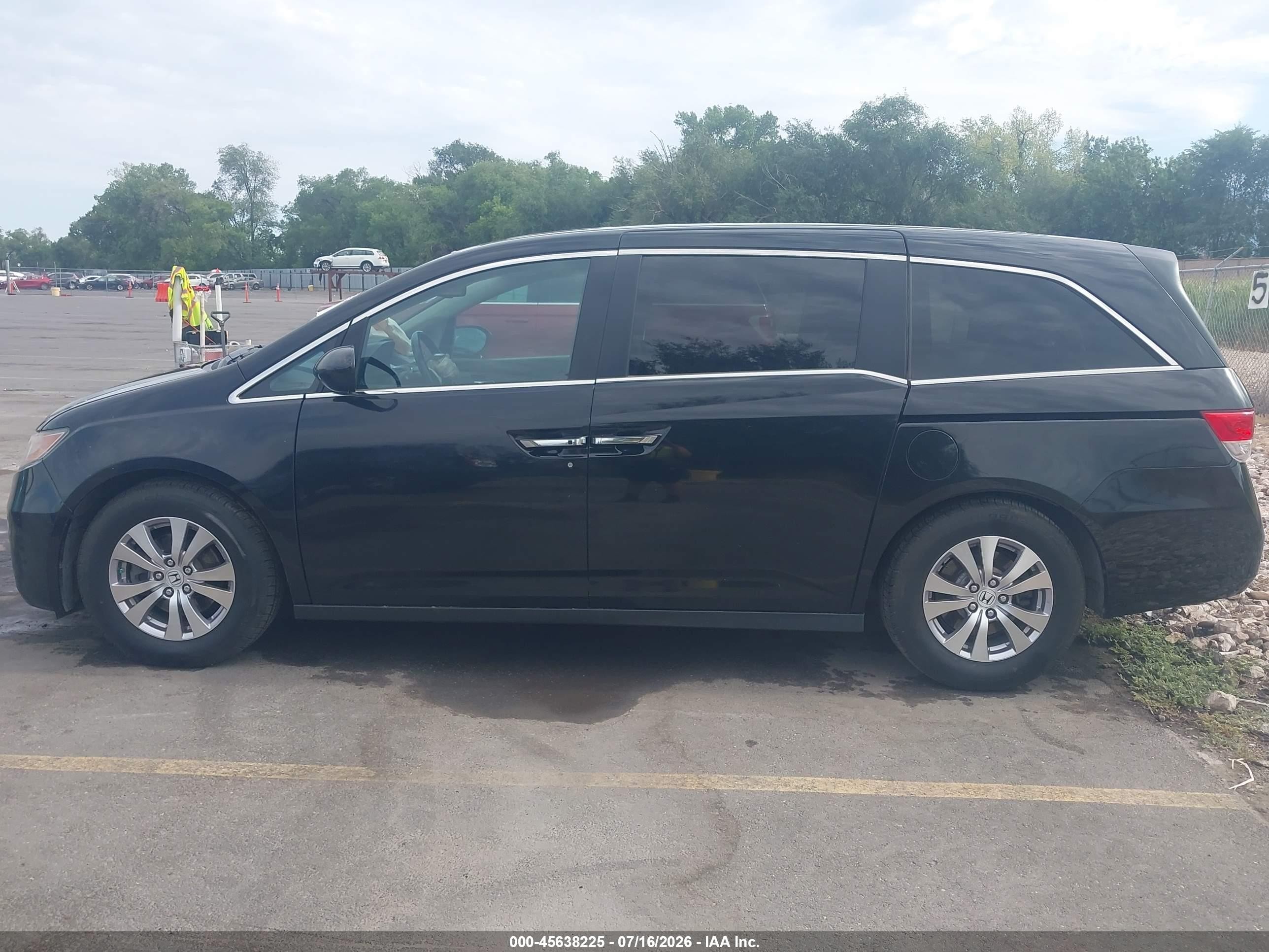 2014 Honda Odyssey Ex-l Black vin: 5FNRL5H68EB076840