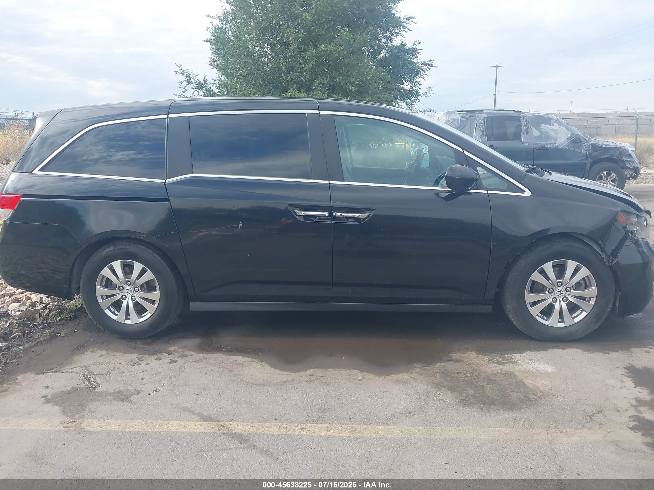 2014 Honda Odyssey Ex-l Black vin: 5FNRL5H68EB076840