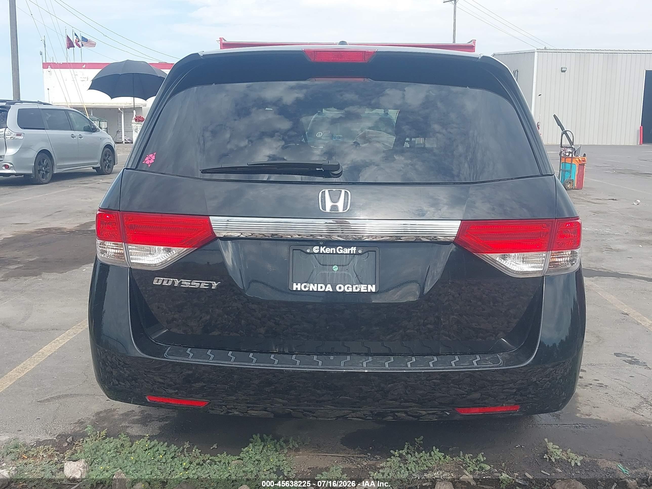 2014 Honda Odyssey Ex-l Black vin: 5FNRL5H68EB076840