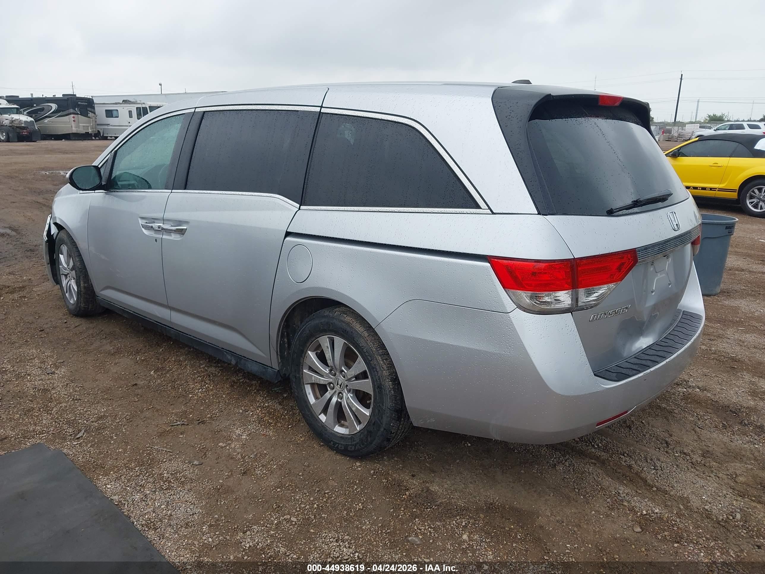 2014 Honda Odyssey Ex-l Silver vin: 5FNRL5H68EB080483