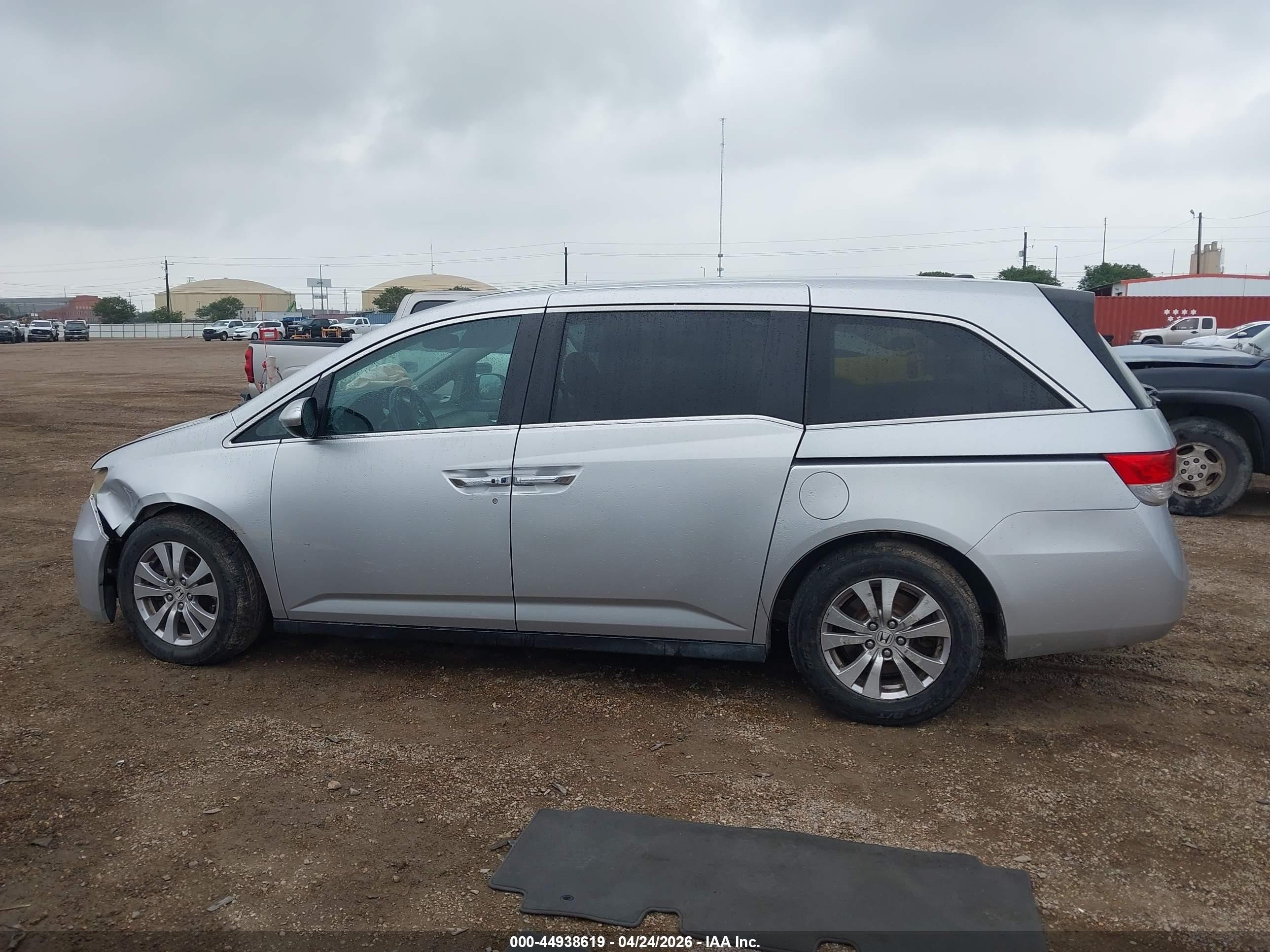 2014 Honda Odyssey Ex-l Silver vin: 5FNRL5H68EB080483