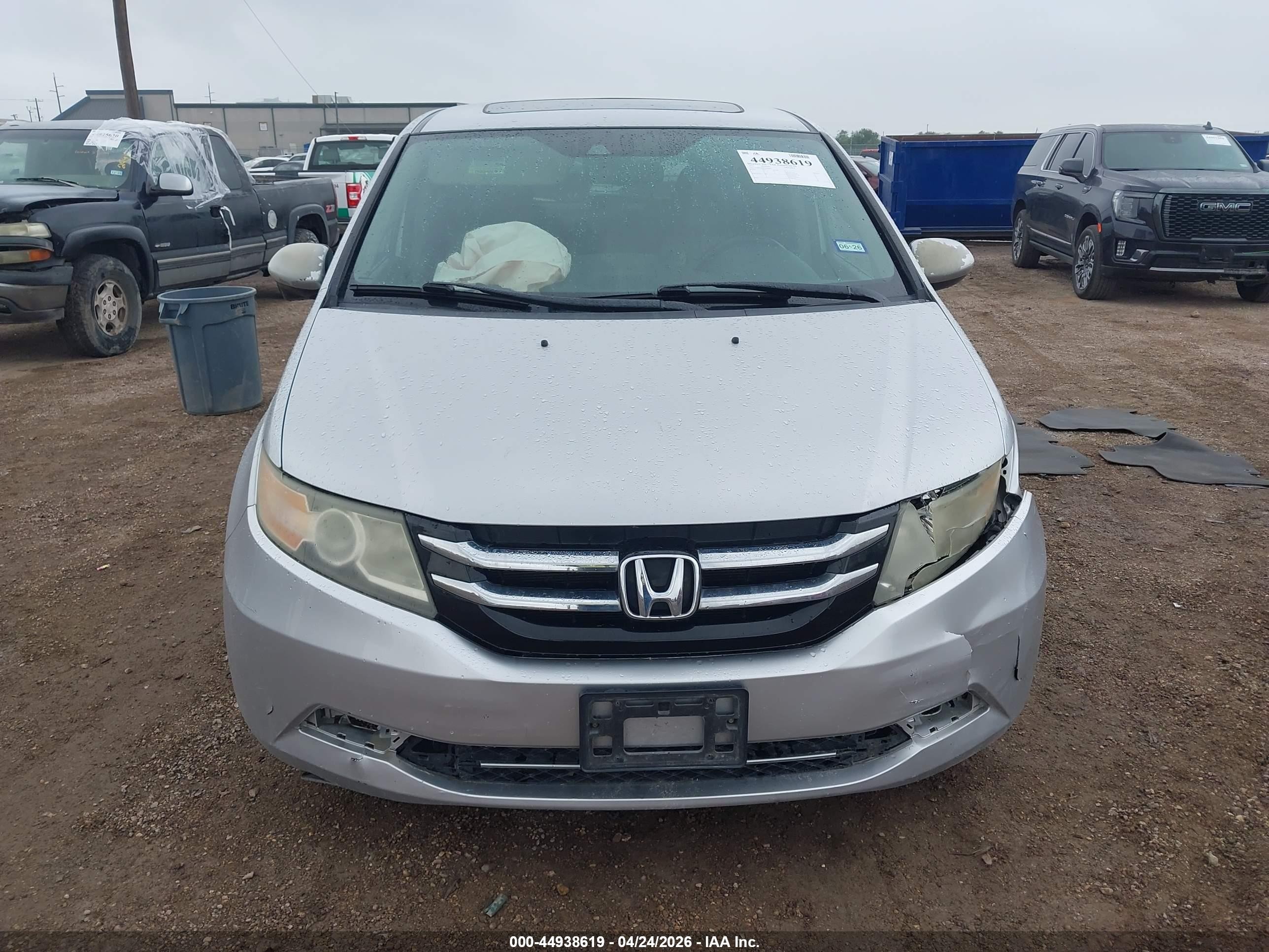 2014 Honda Odyssey Ex-l Silver vin: 5FNRL5H68EB080483