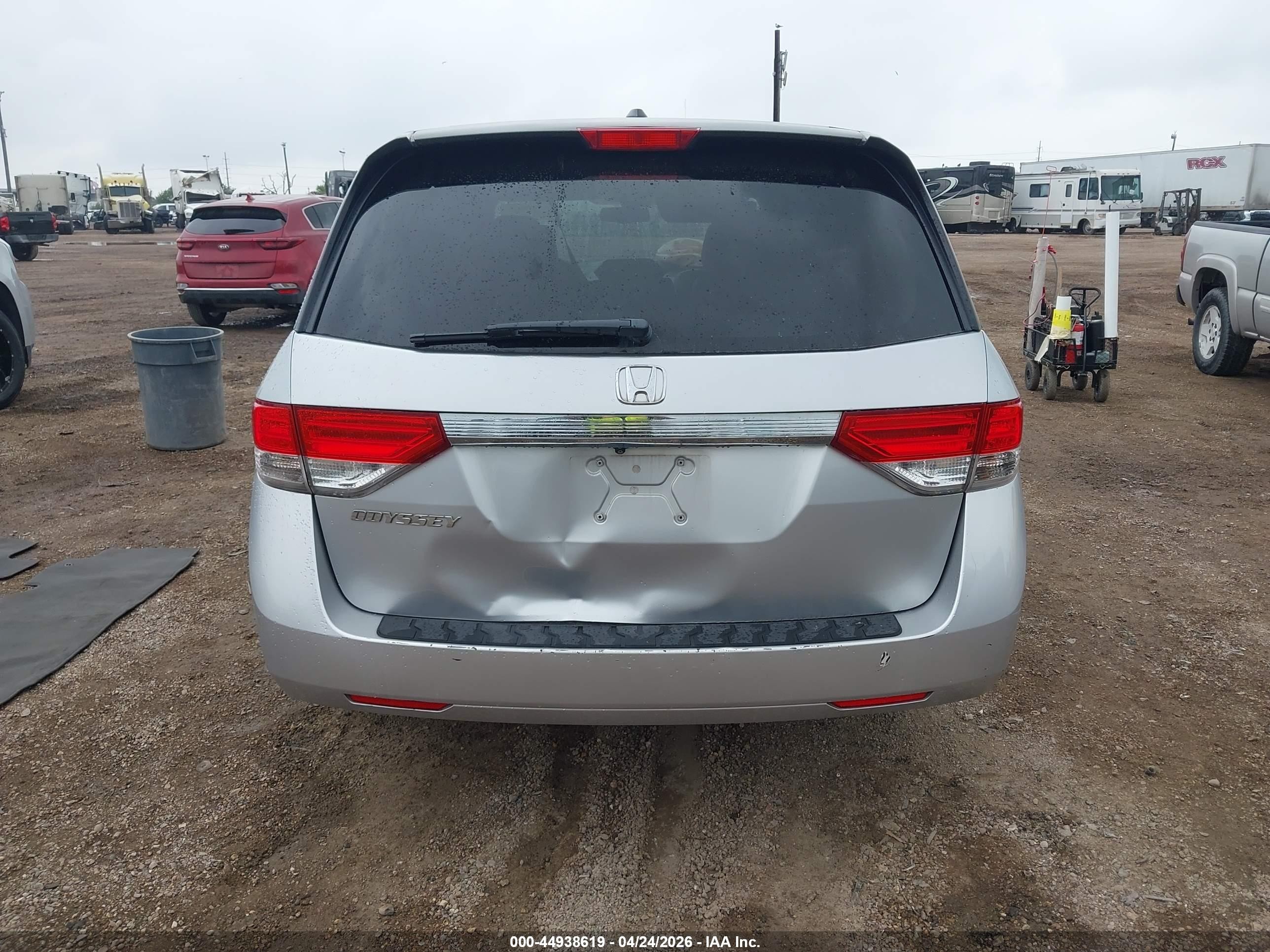 2014 Honda Odyssey Ex-l Silver vin: 5FNRL5H68EB080483