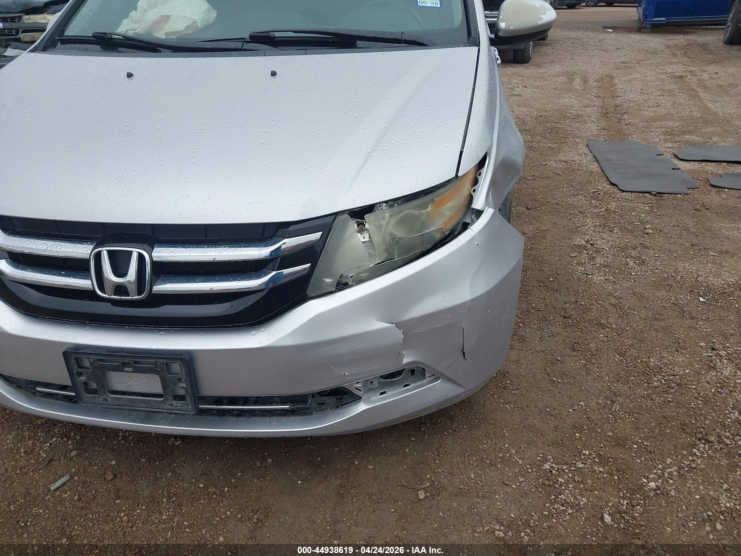 2014 Honda Odyssey Ex-l Silver vin: 5FNRL5H68EB080483