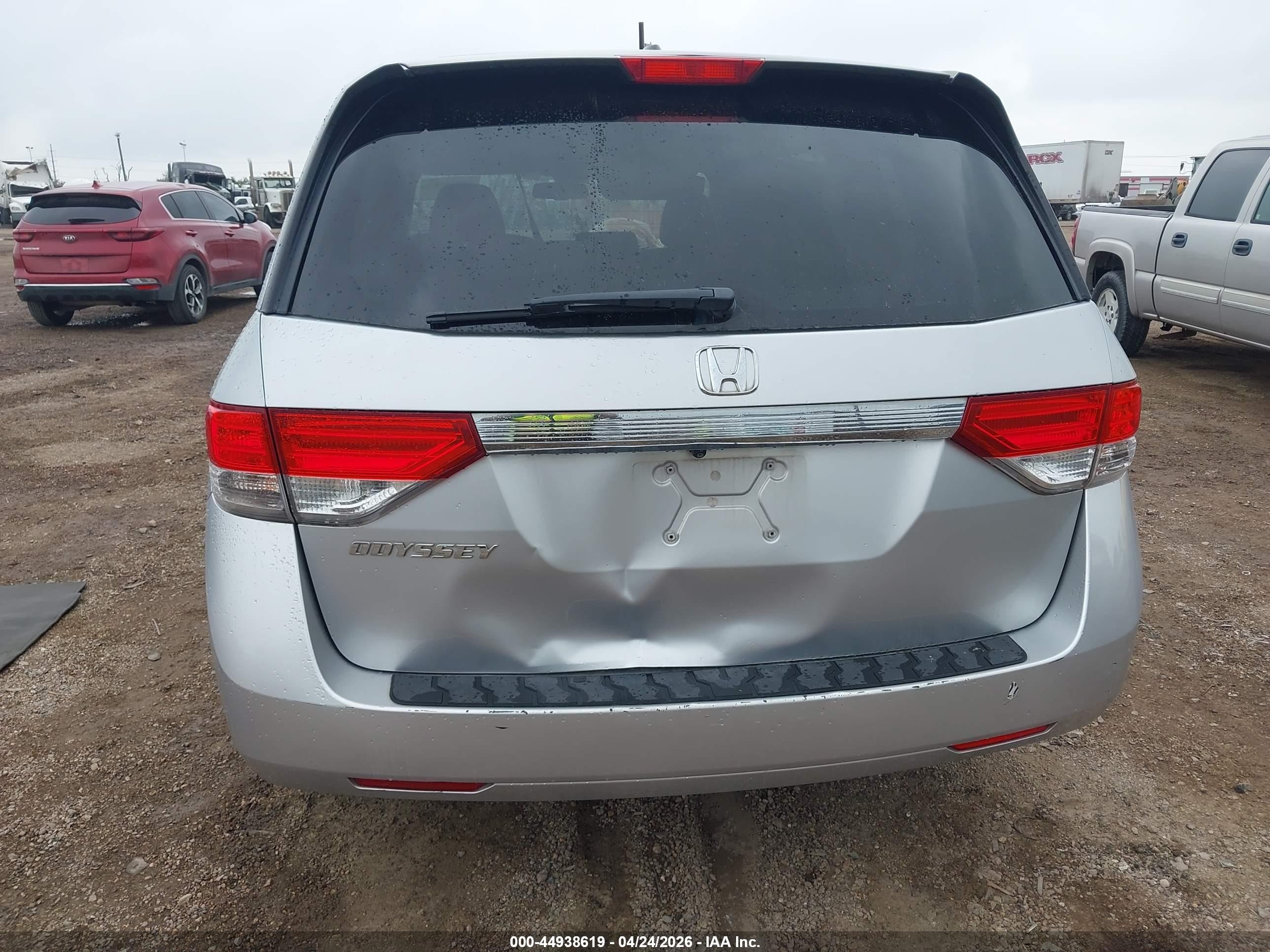 2014 Honda Odyssey Ex-l Silver vin: 5FNRL5H68EB080483