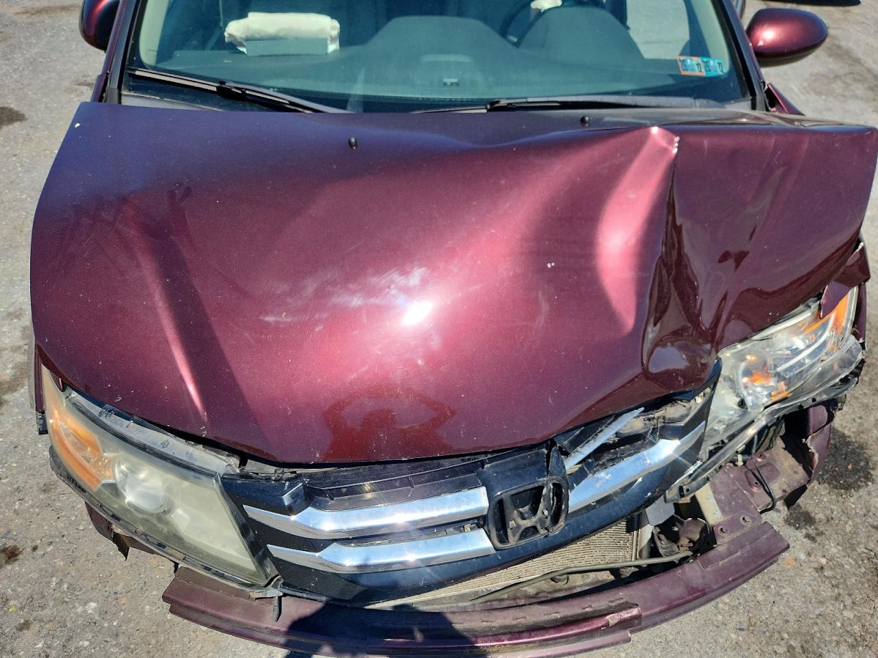 2014 Honda Odyssey Exl Темно-бордовый vin: 5FNRL5H68EB085957