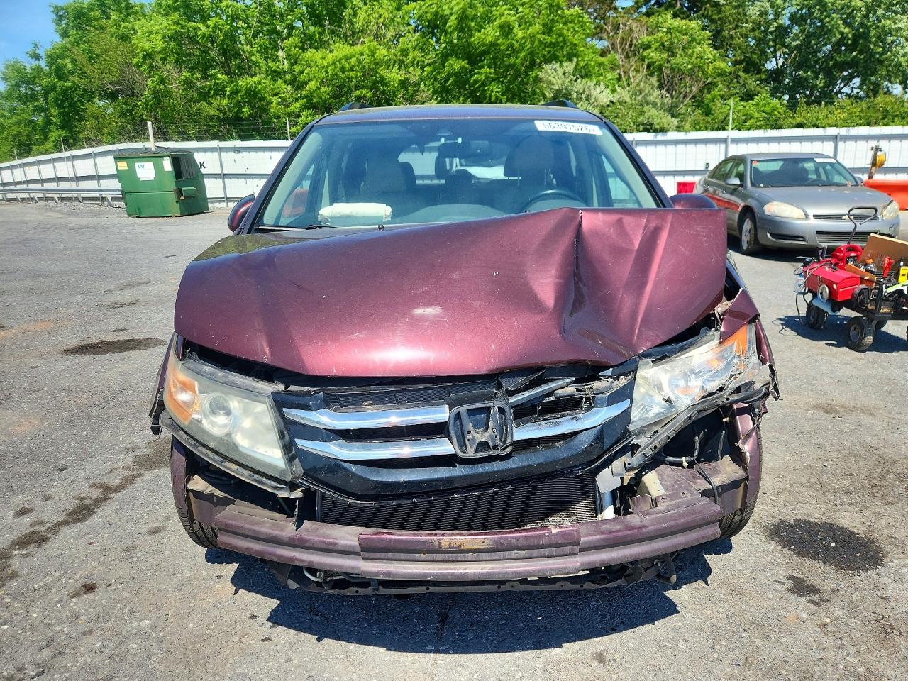 2014 Honda Odyssey Exl Темно-бордовый vin: 5FNRL5H68EB085957