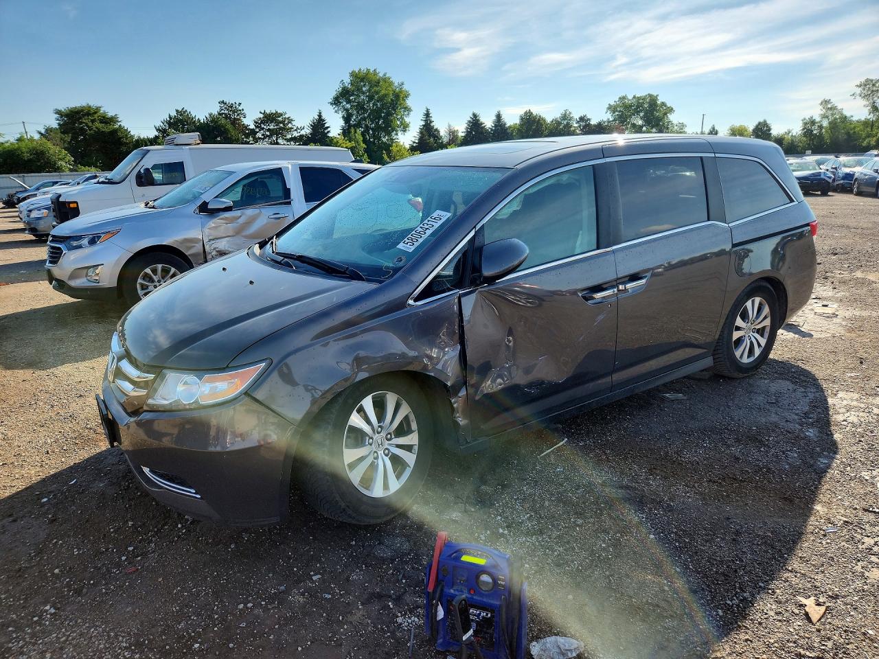 2014 Honda Odyssey Exl Gray vin: 5FNRL5H68EB092567