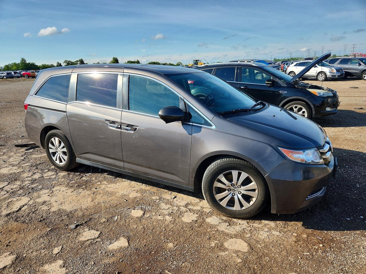 2014 Honda Odyssey Exl Gray vin: 5FNRL5H68EB092567