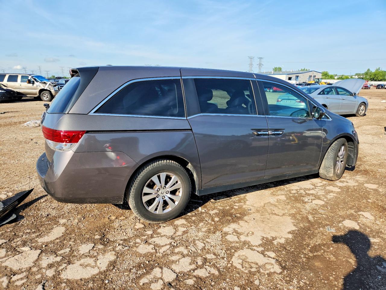 2014 Honda Odyssey Exl Gray vin: 5FNRL5H68EB092567
