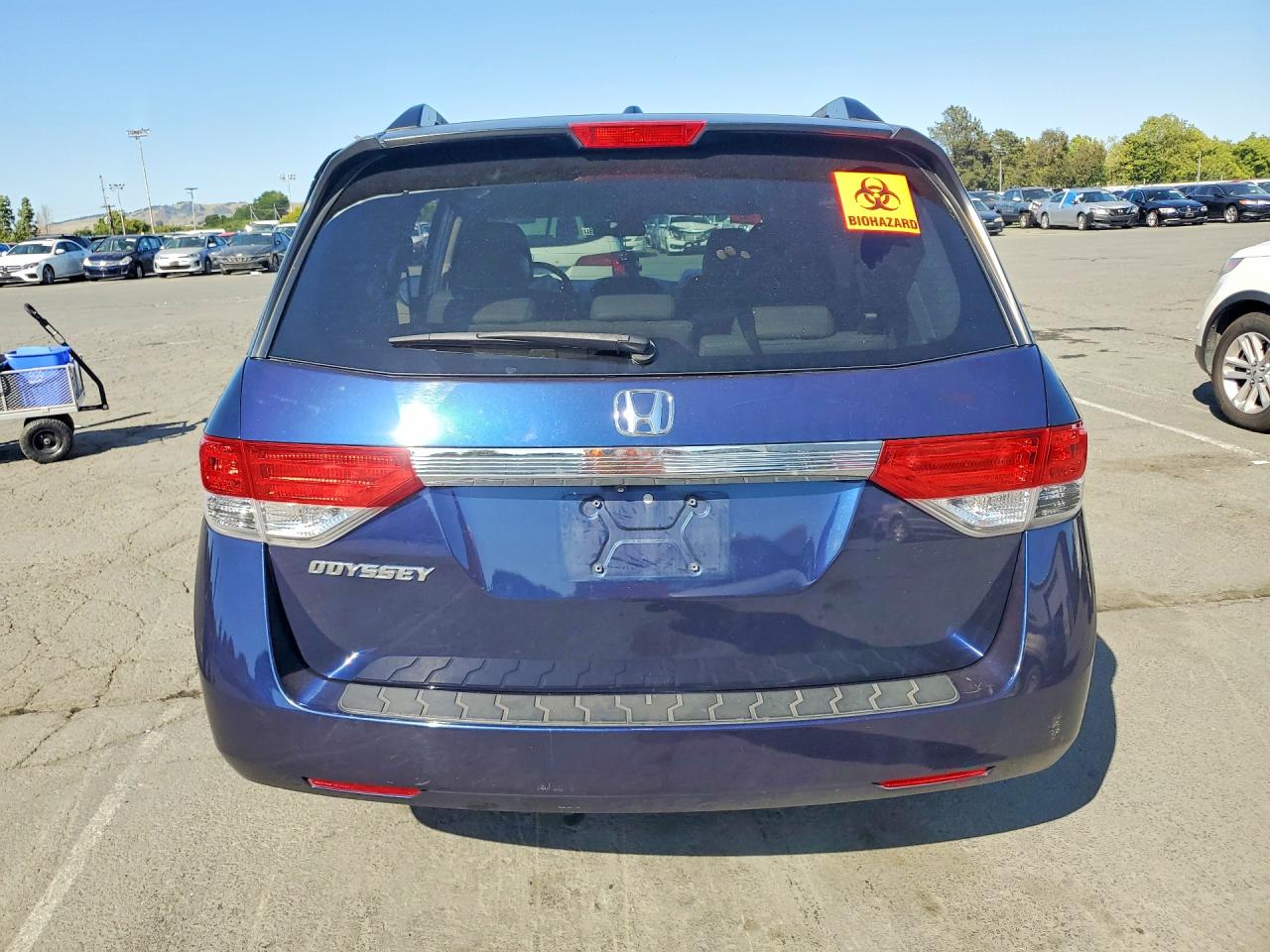 2014 Honda Odyssey Exl Blue vin: 5FNRL5H68EB098255