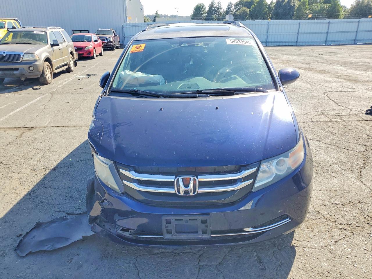 2014 Honda Odyssey Exl Blue vin: 5FNRL5H68EB098255