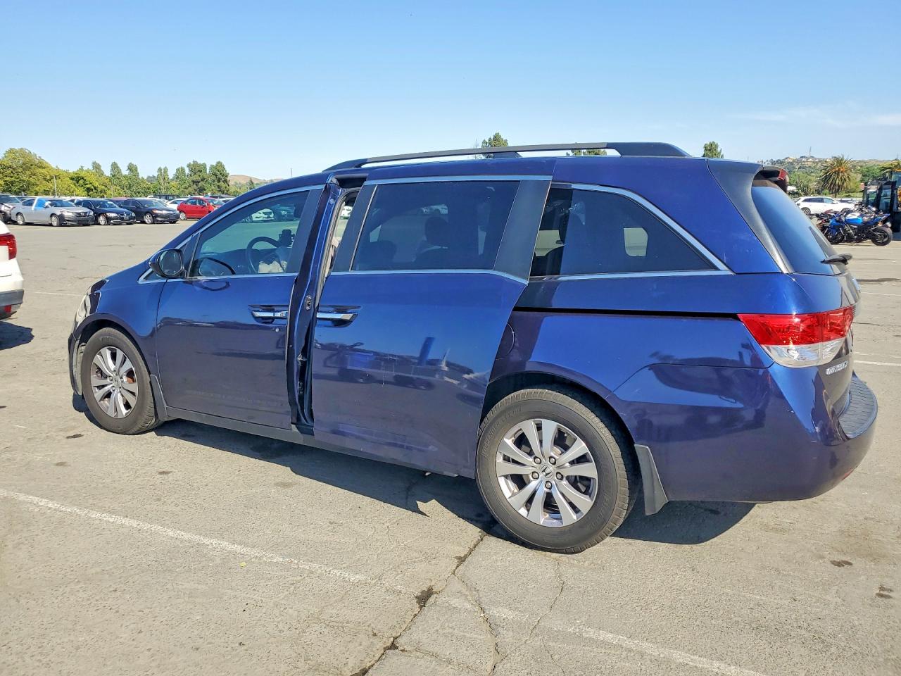 2014 Honda Odyssey Exl Blue vin: 5FNRL5H68EB098255