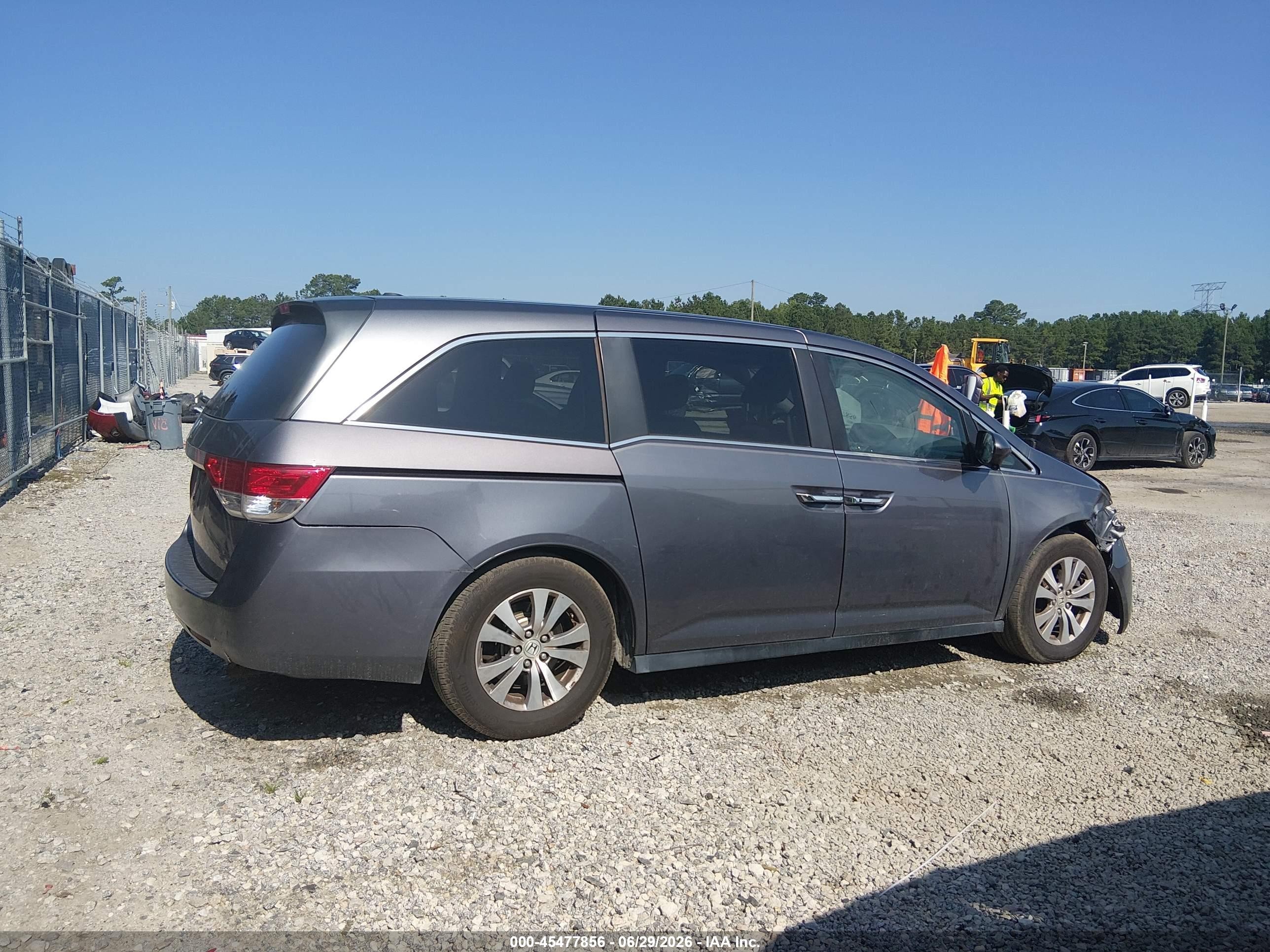 2014 Honda Odyssey Ex-l Gray vin: 5FNRL5H68EB102000