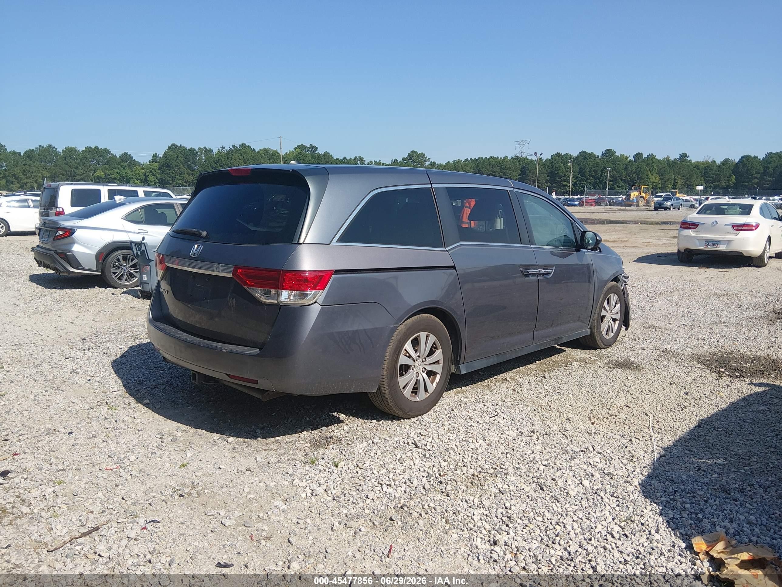 2014 Honda Odyssey Ex-l Gray vin: 5FNRL5H68EB102000