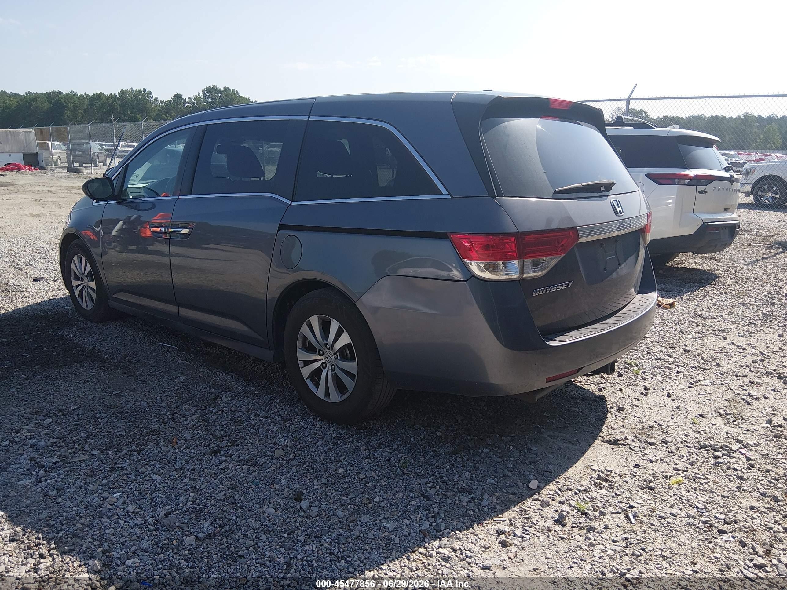 2014 Honda Odyssey Ex-l Gray vin: 5FNRL5H68EB102000