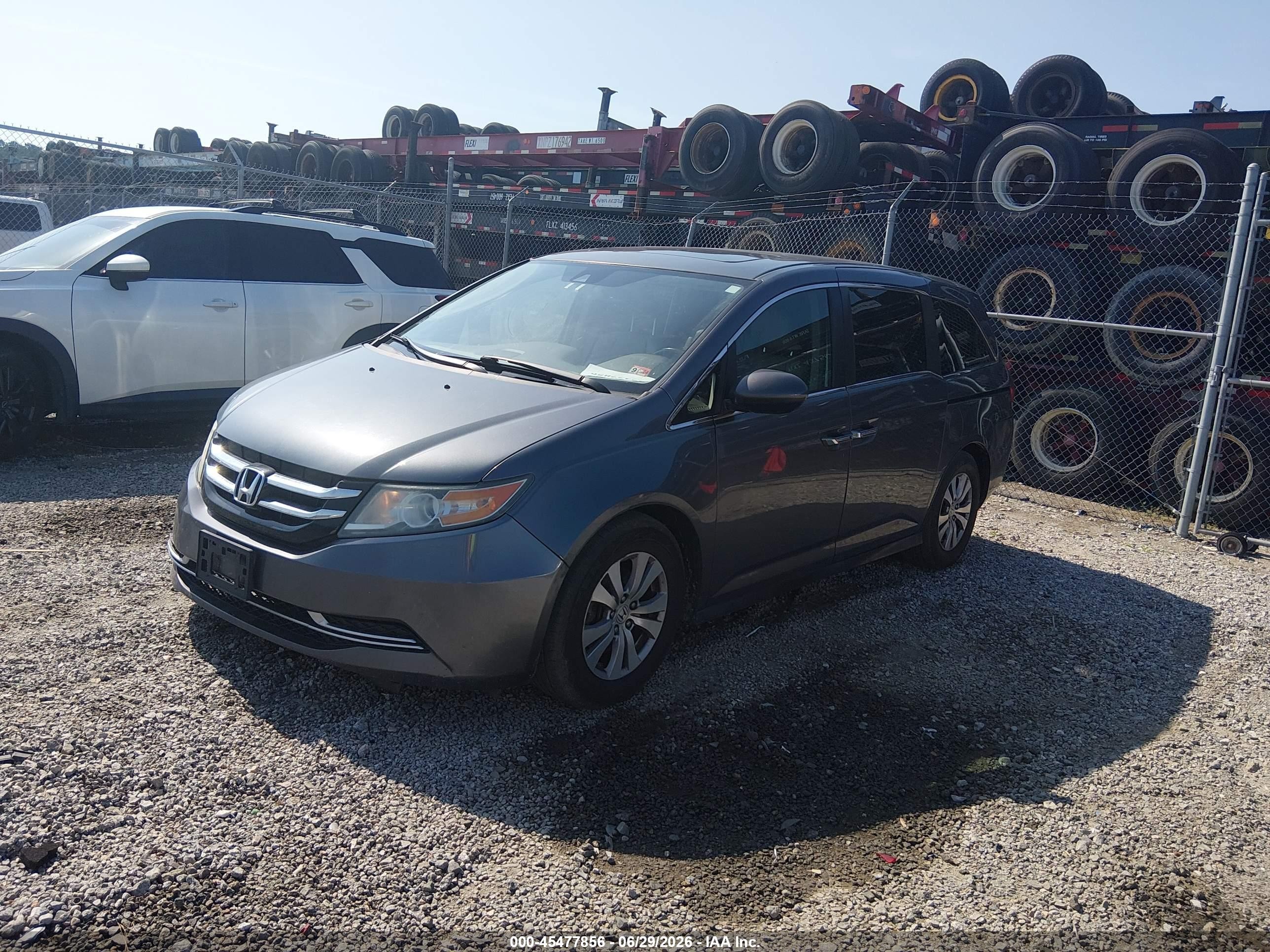 2014 Honda Odyssey Ex-l Gray vin: 5FNRL5H68EB102000