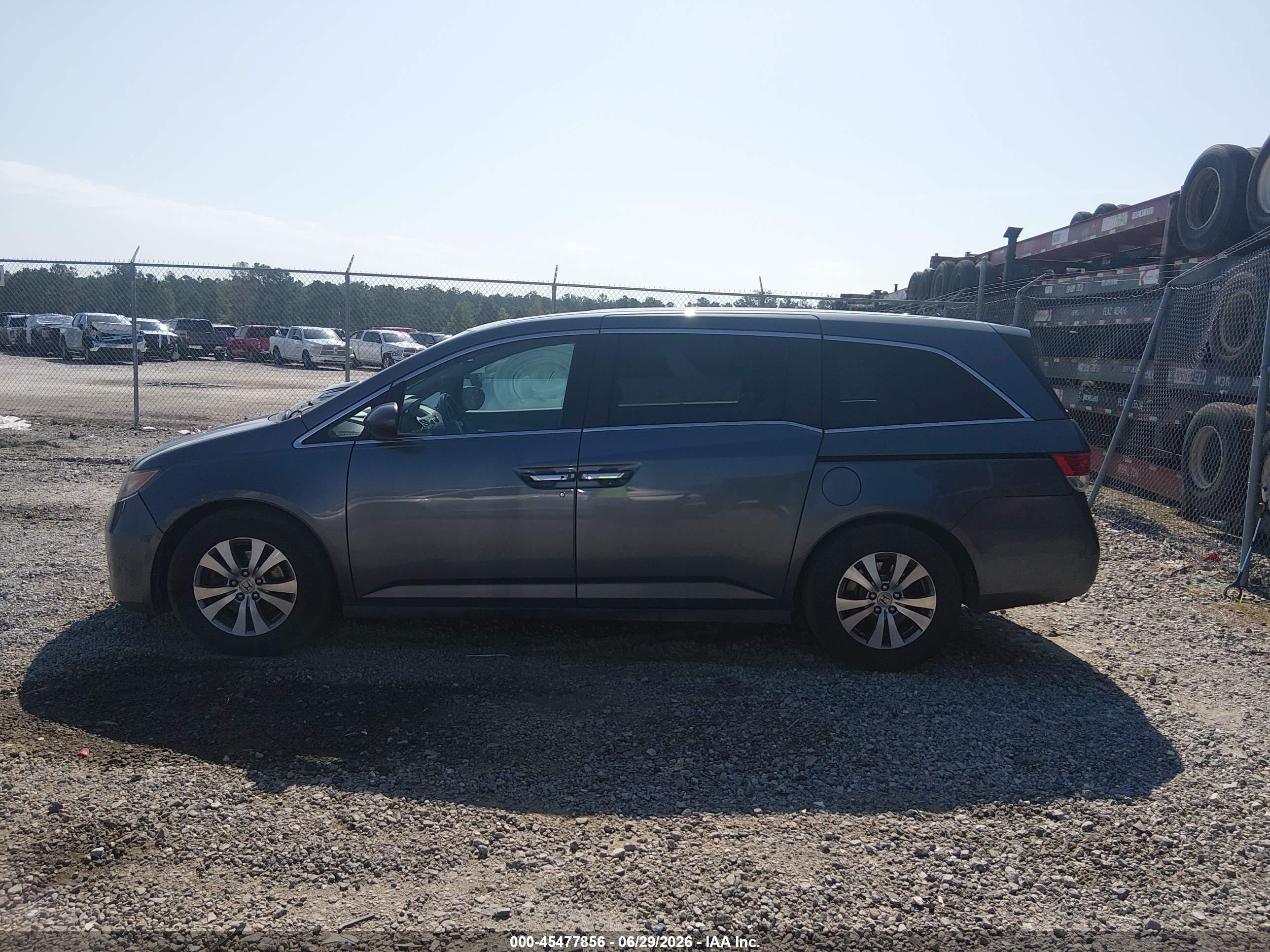 2014 Honda Odyssey Ex-l Gray vin: 5FNRL5H68EB102000