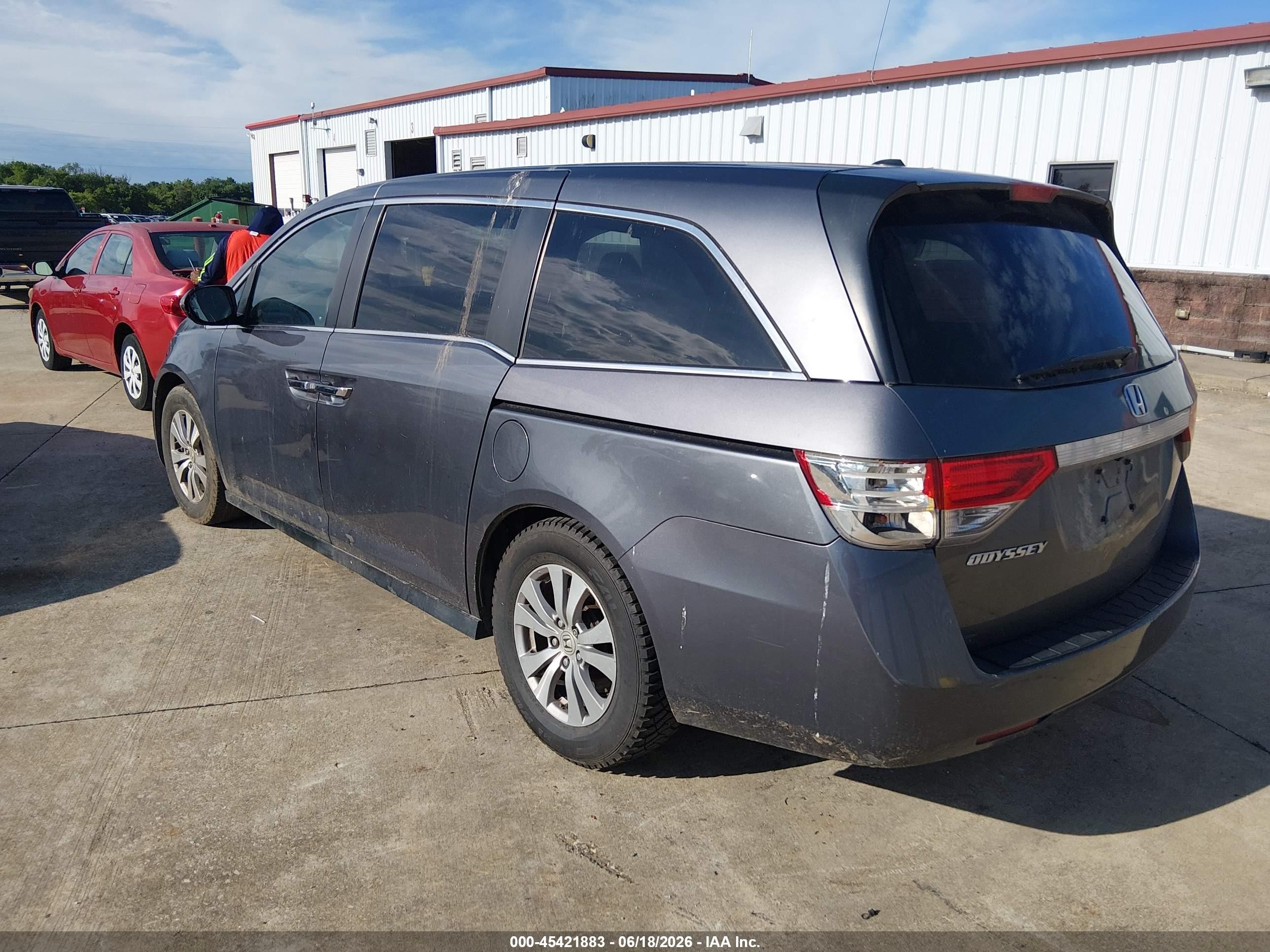 2014 Honda Odyssey Ex-l Gray vin: 5FNRL5H68EB116611