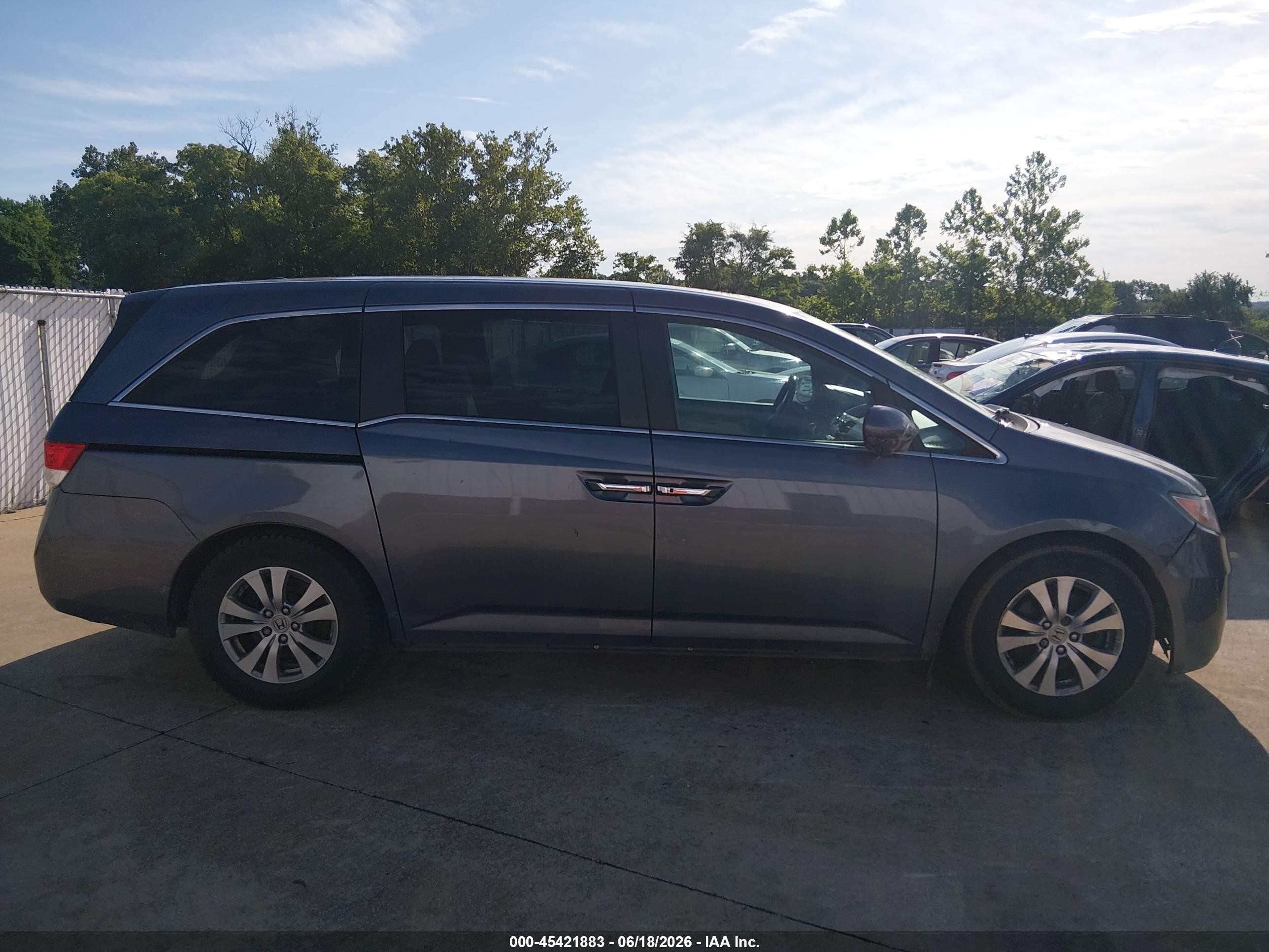 2014 Honda Odyssey Ex-l Gray vin: 5FNRL5H68EB116611