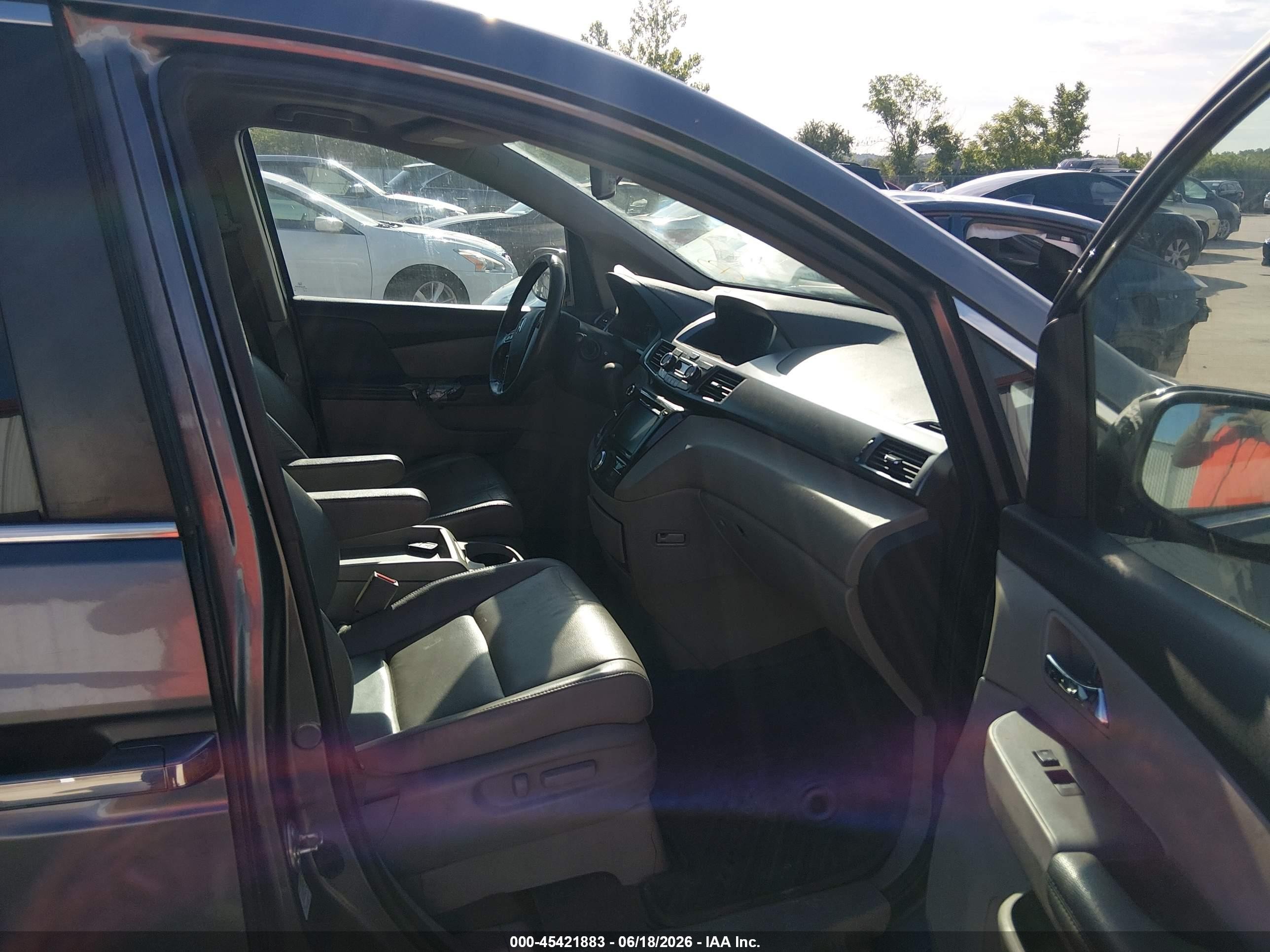 2014 Honda Odyssey Ex-l Gray vin: 5FNRL5H68EB116611