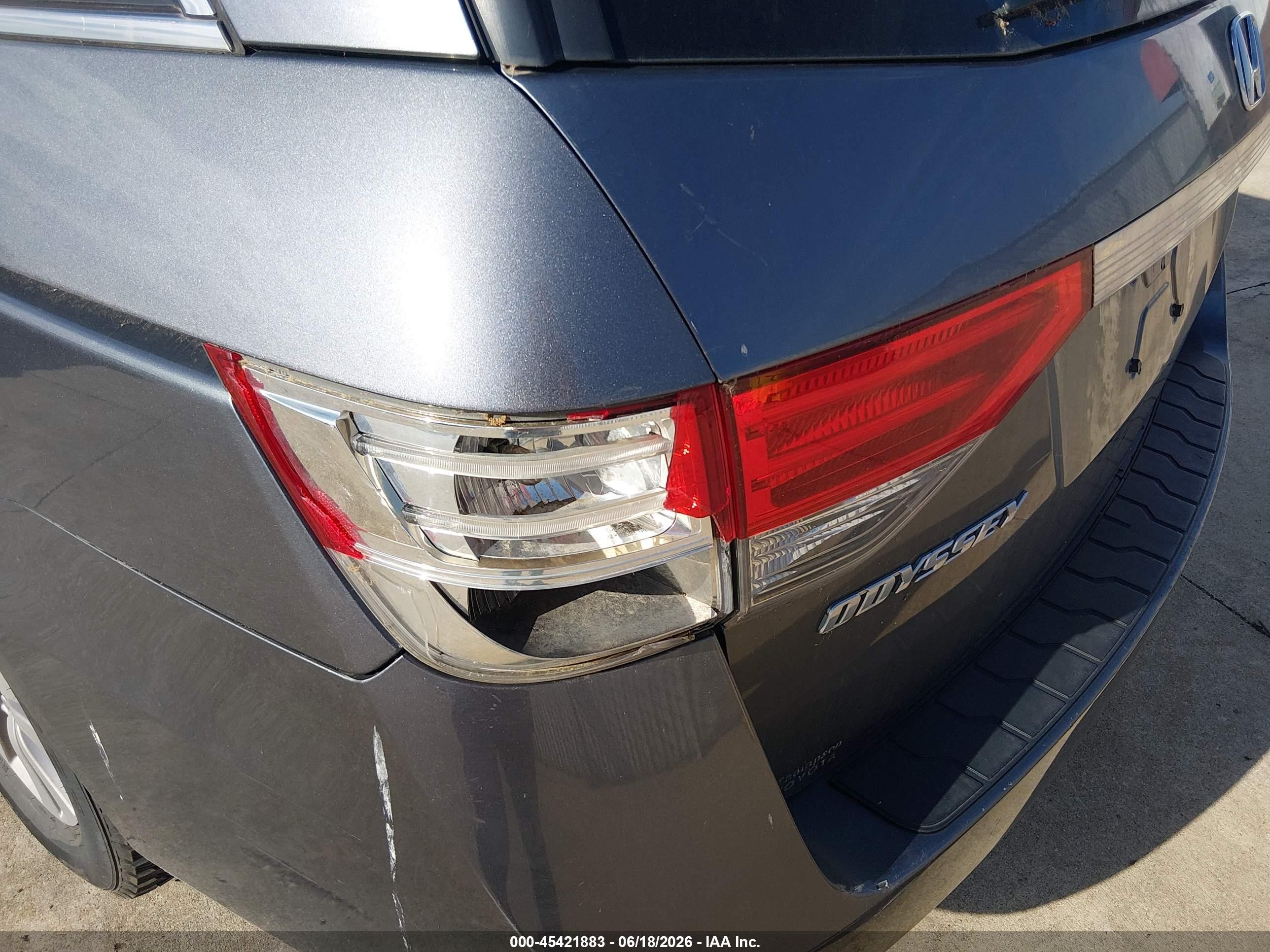2014 Honda Odyssey Ex-l Gray vin: 5FNRL5H68EB116611