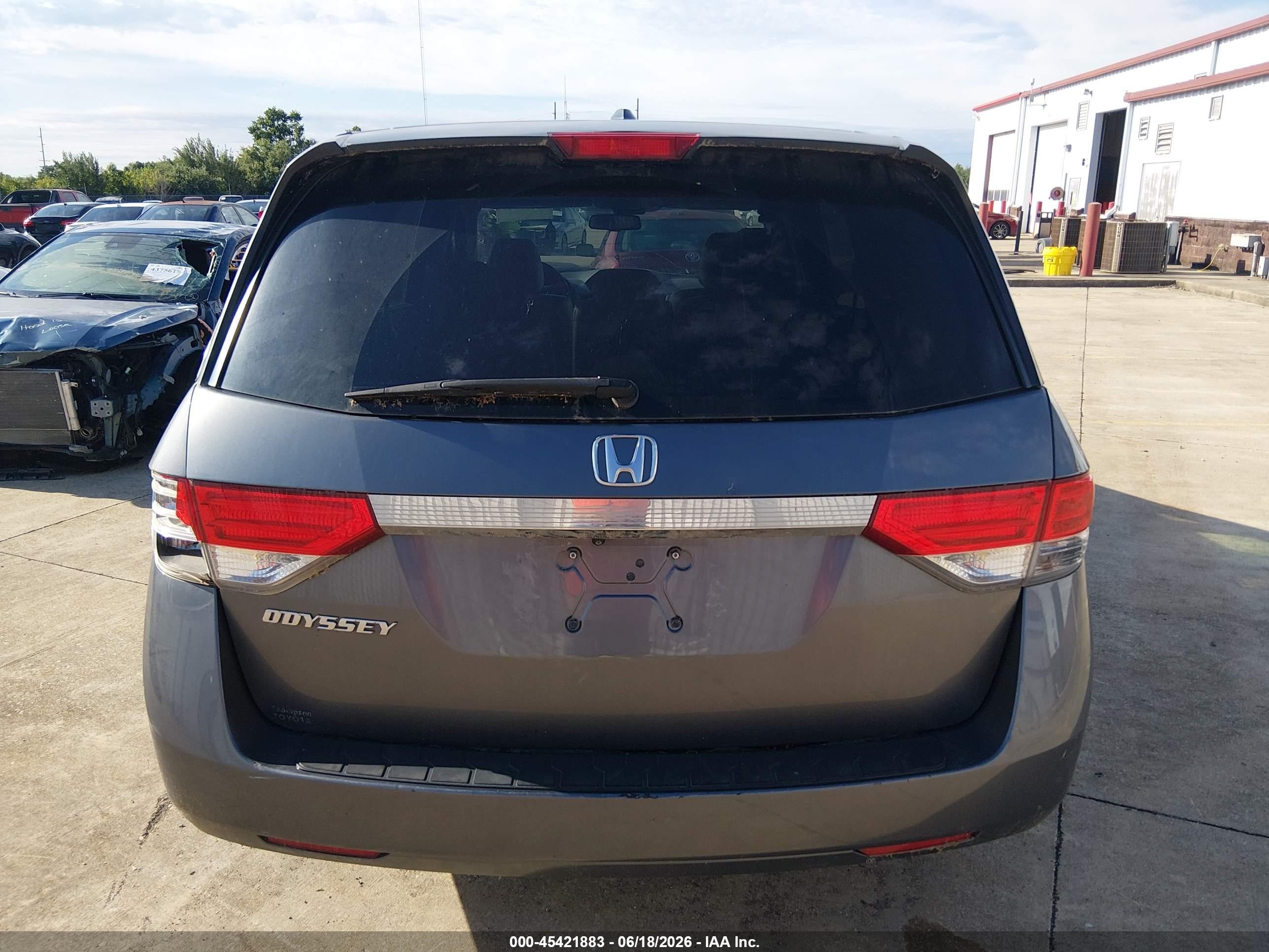 2014 Honda Odyssey Ex-l Gray vin: 5FNRL5H68EB116611