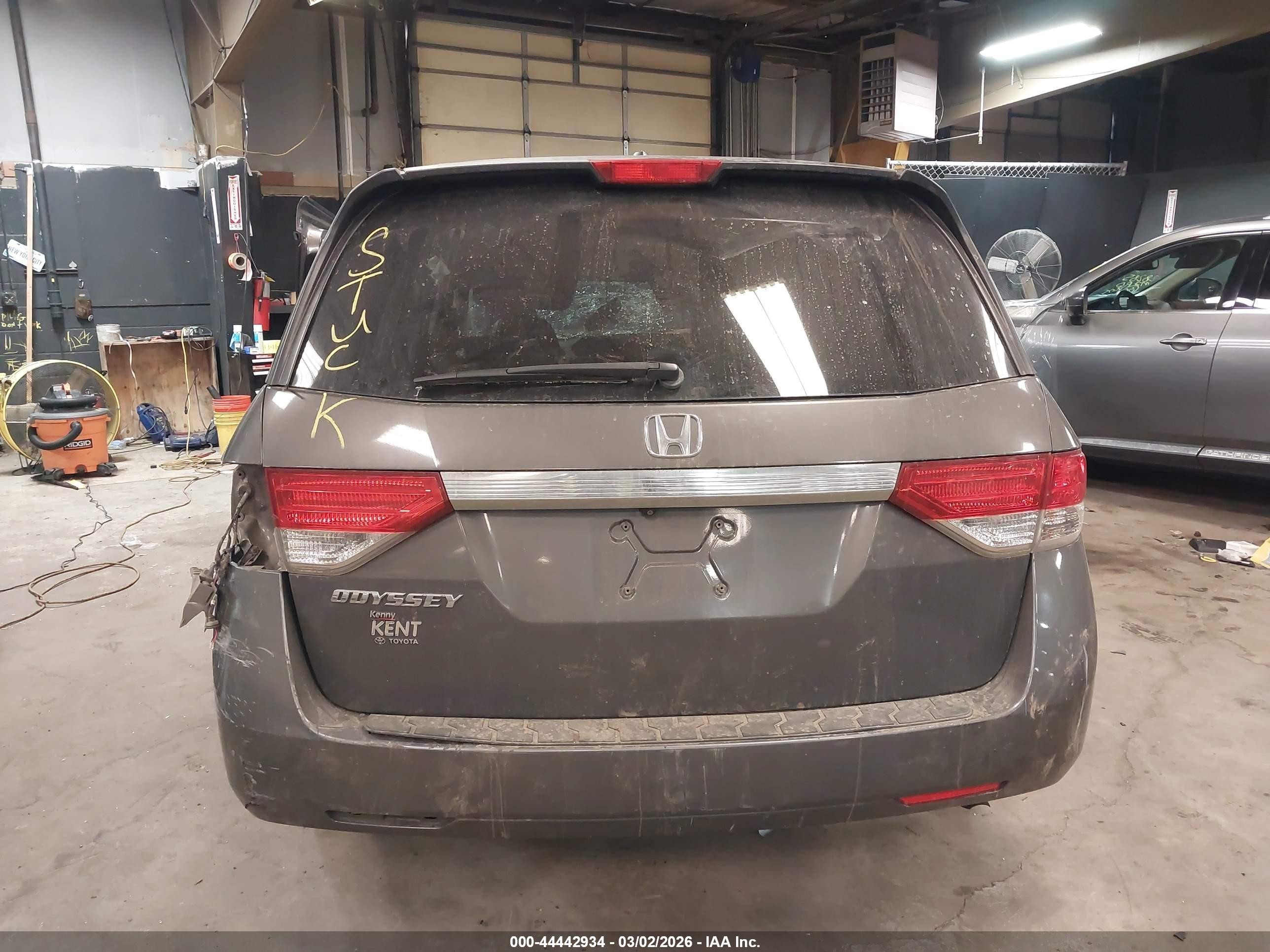 2014 Honda Odyssey Ex-l Gray vin: 5FNRL5H68EB120240