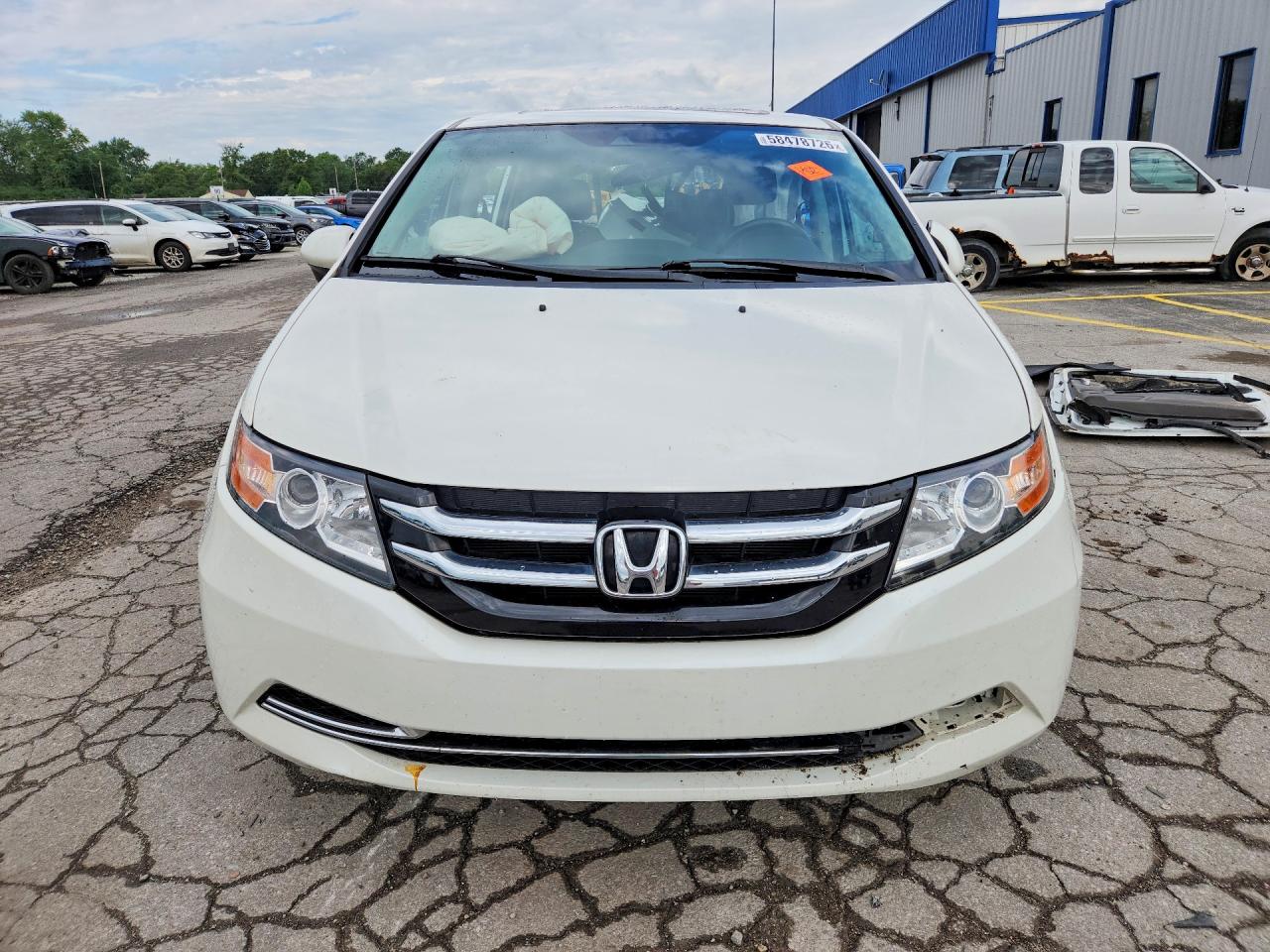 2014 Honda Odyssey Exl White vin: 5FNRL5H68EB129021