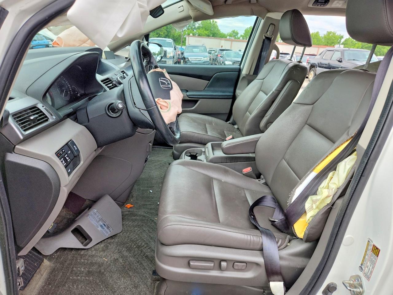 2014 Honda Odyssey Exl White vin: 5FNRL5H68EB129021