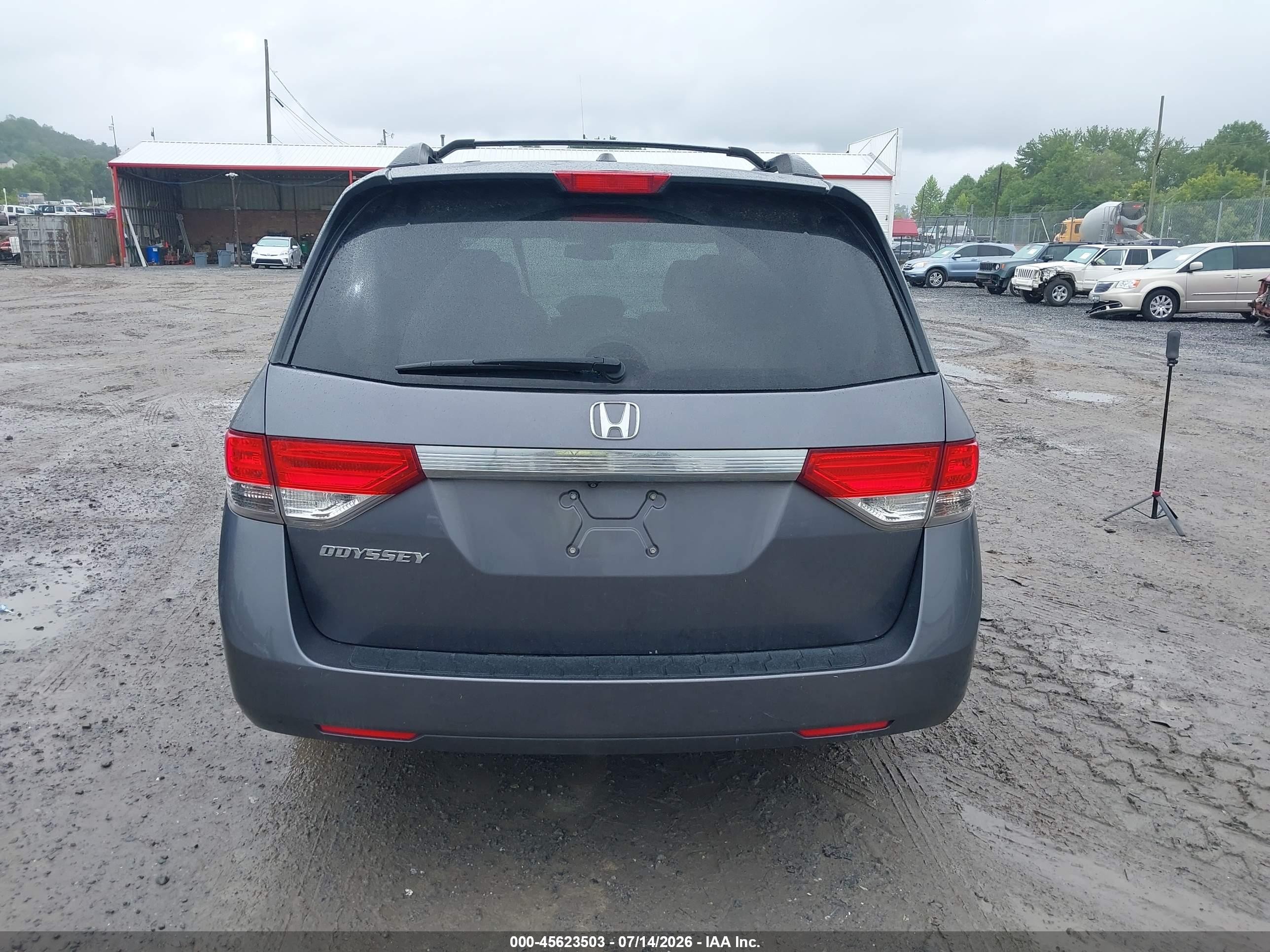 2015 Honda Odyssey Ex-l Gray vin: 5FNRL5H68FB003145